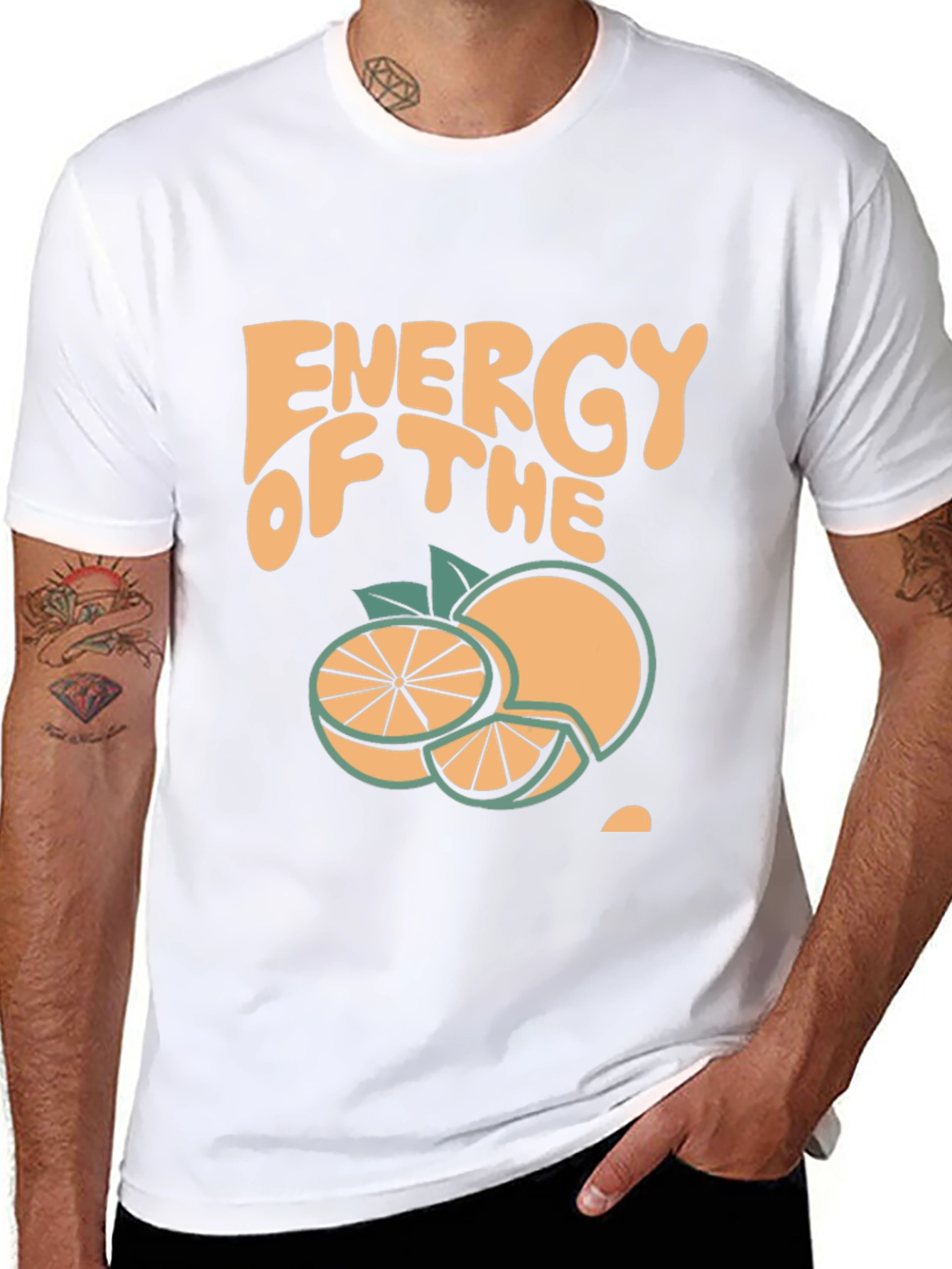 Energy of the Orange Graphic Tee - Black