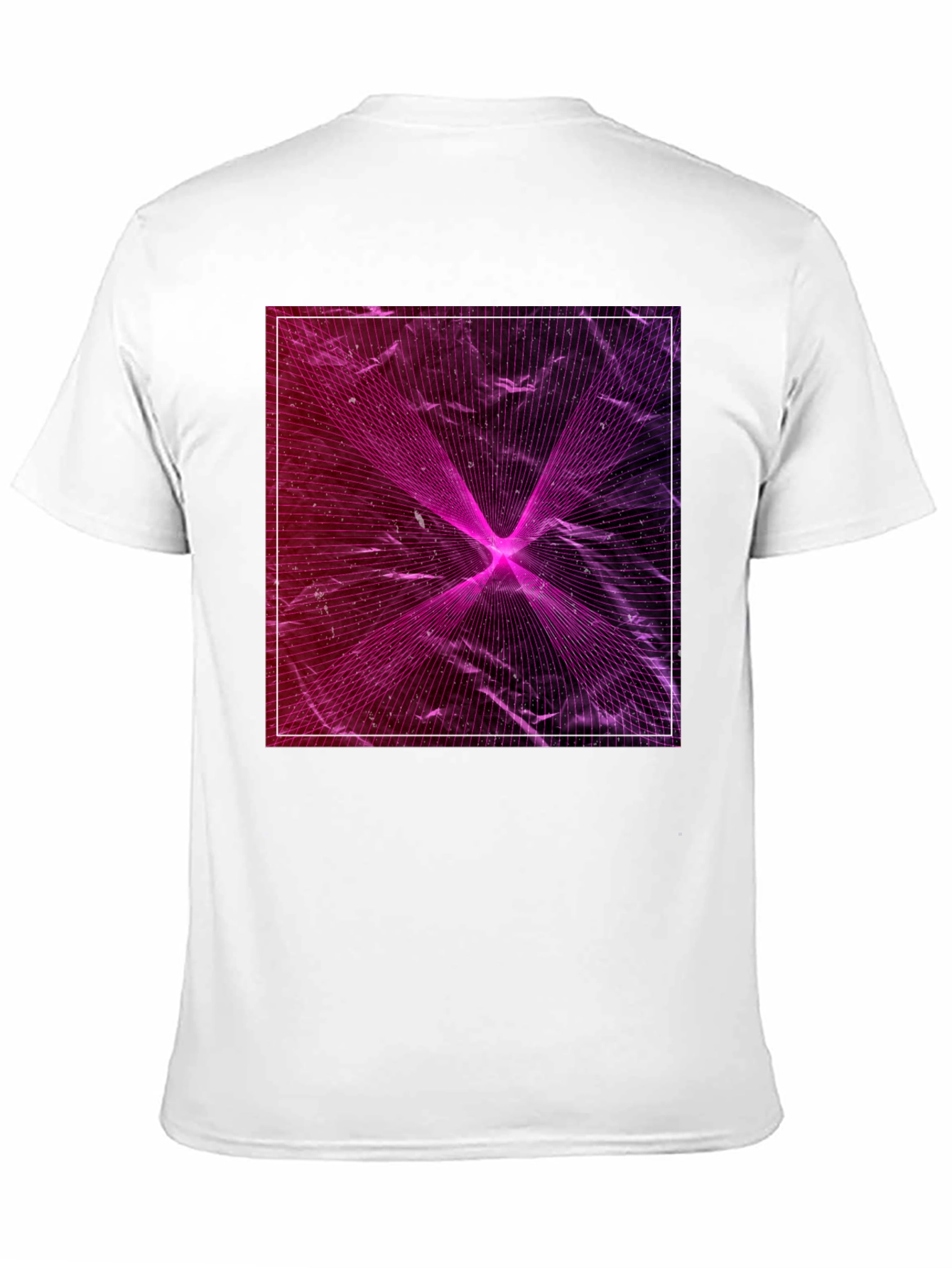 Geometric Laser Print Black T-Shirt