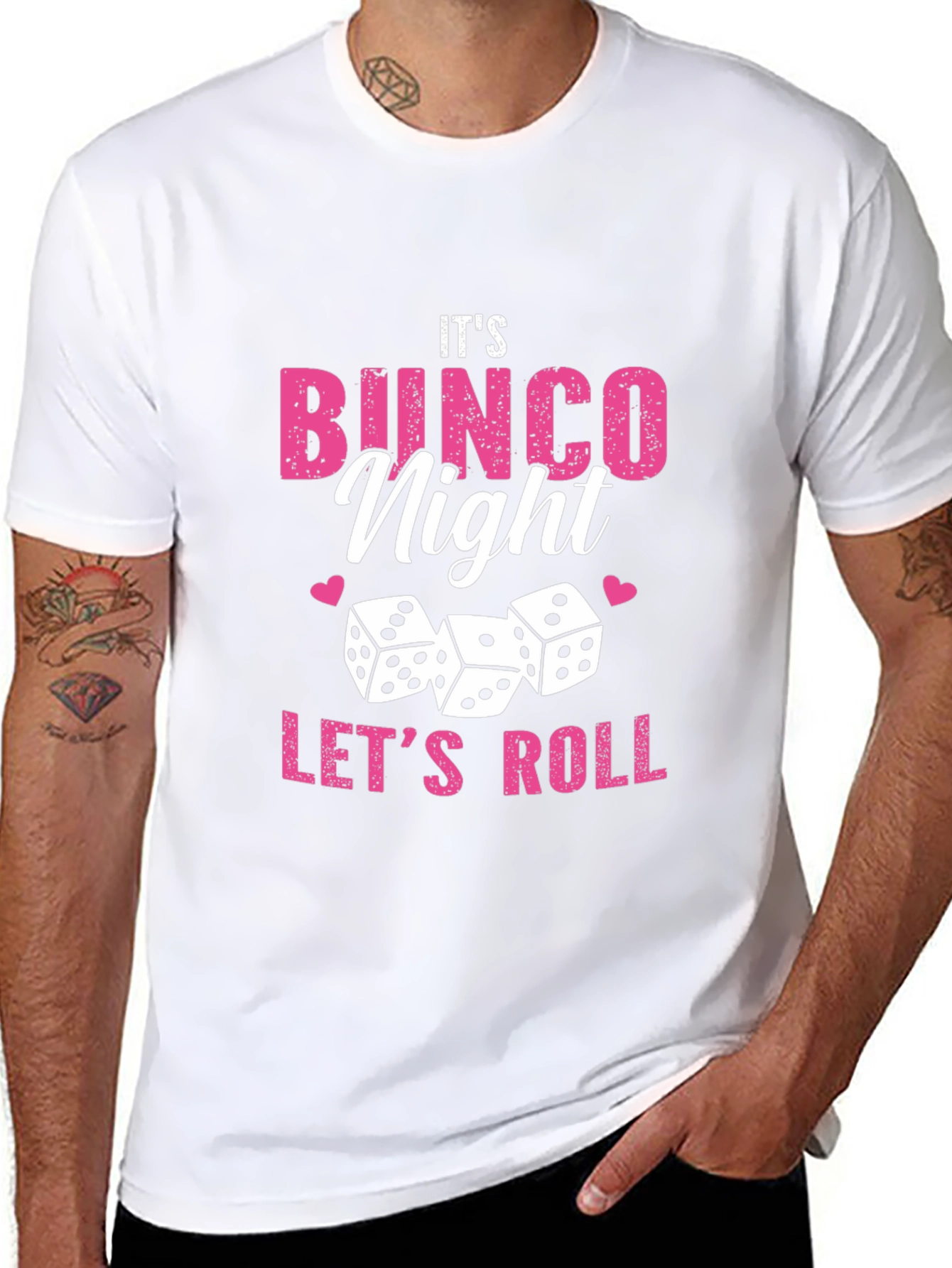 Its Bingo Night Lets Roll Black Graphic Tee