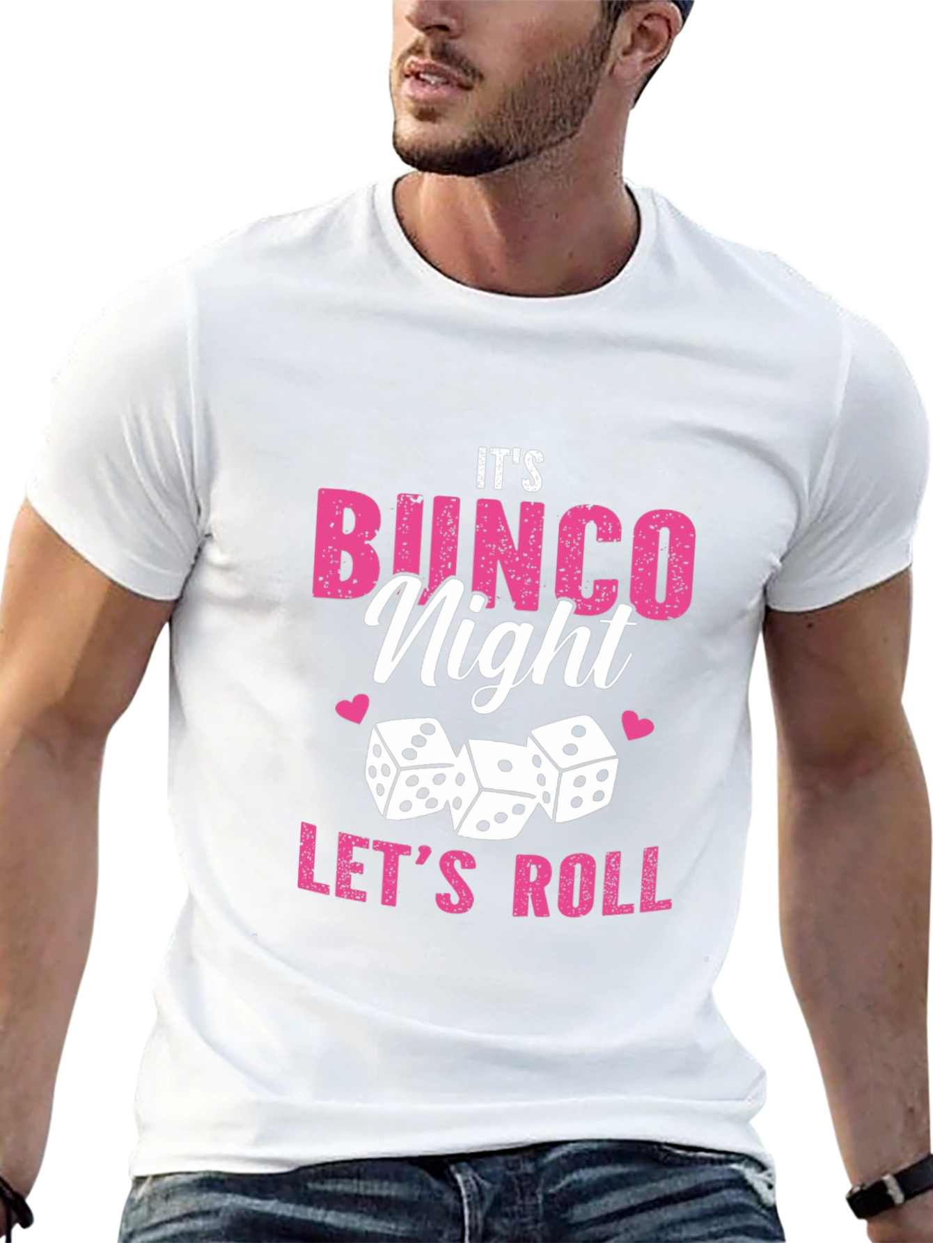 Its Bingo Night Lets Roll Black Graphic Tee