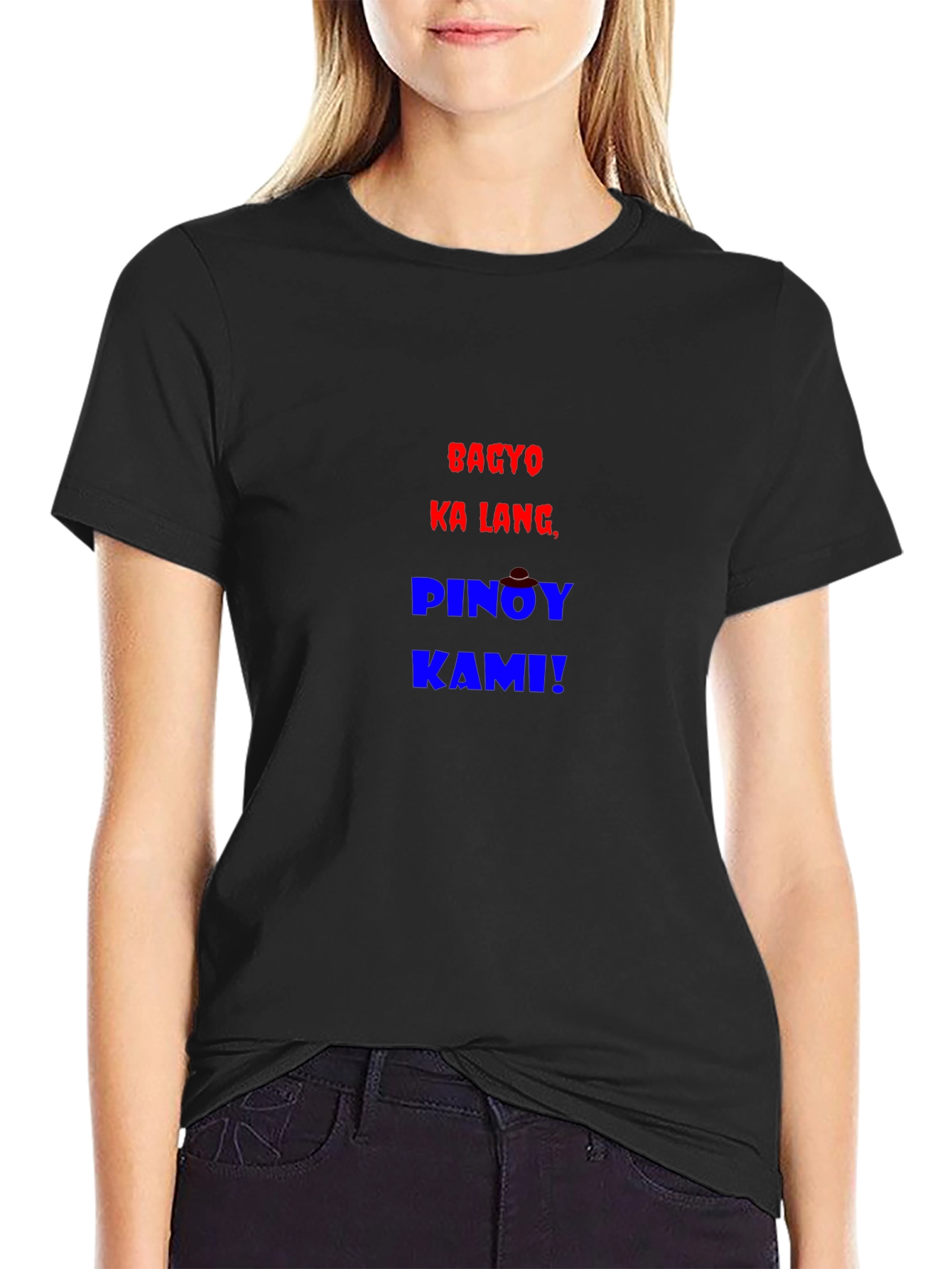 Pinoy Kami! Graphic Print T-Shirt - Black