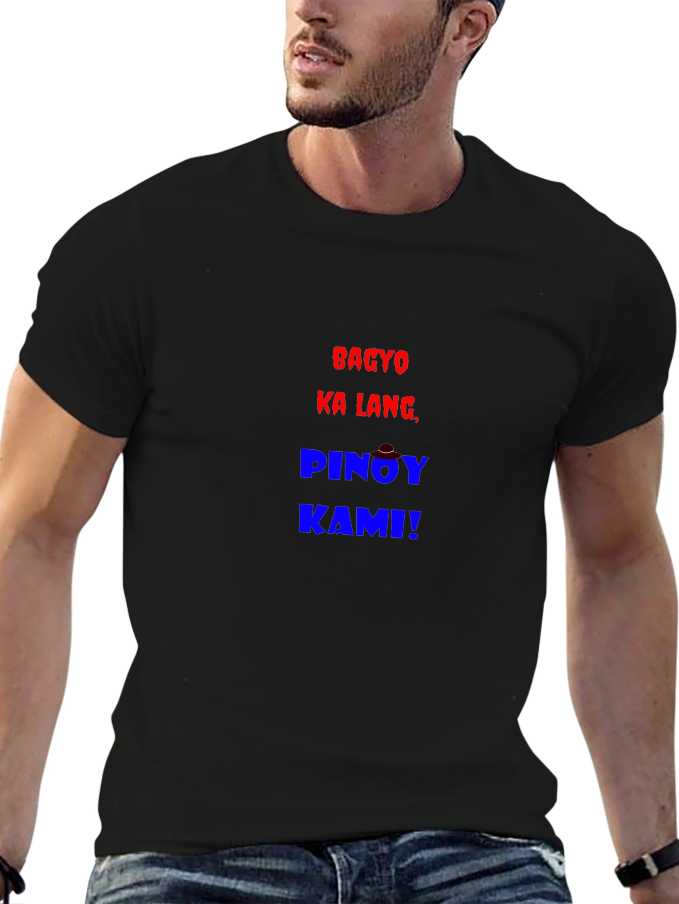 Pinoy Kami! Graphic Print T-Shirt - Black