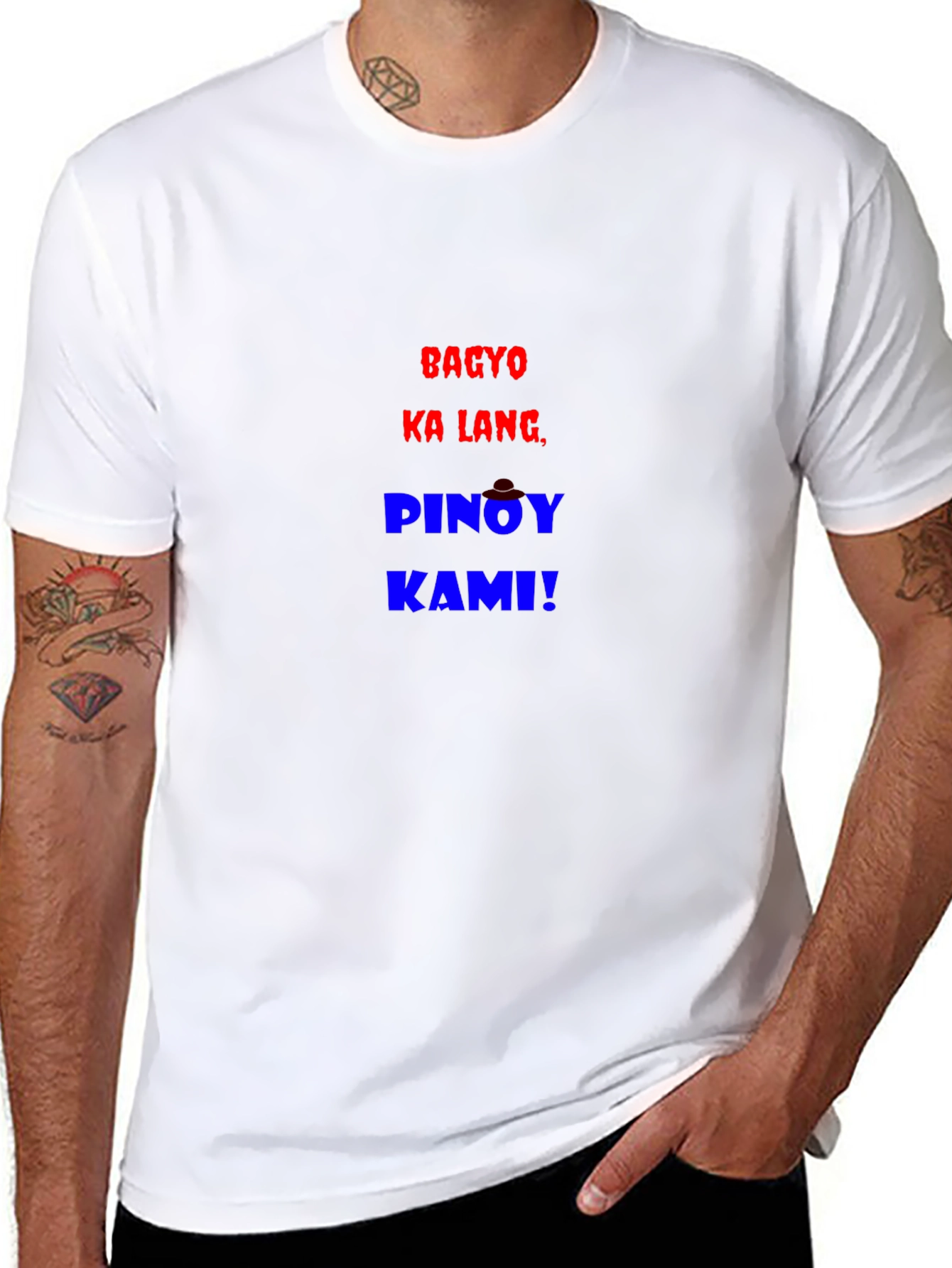 Pinoy Kami! Graphic Print T-Shirt - Black