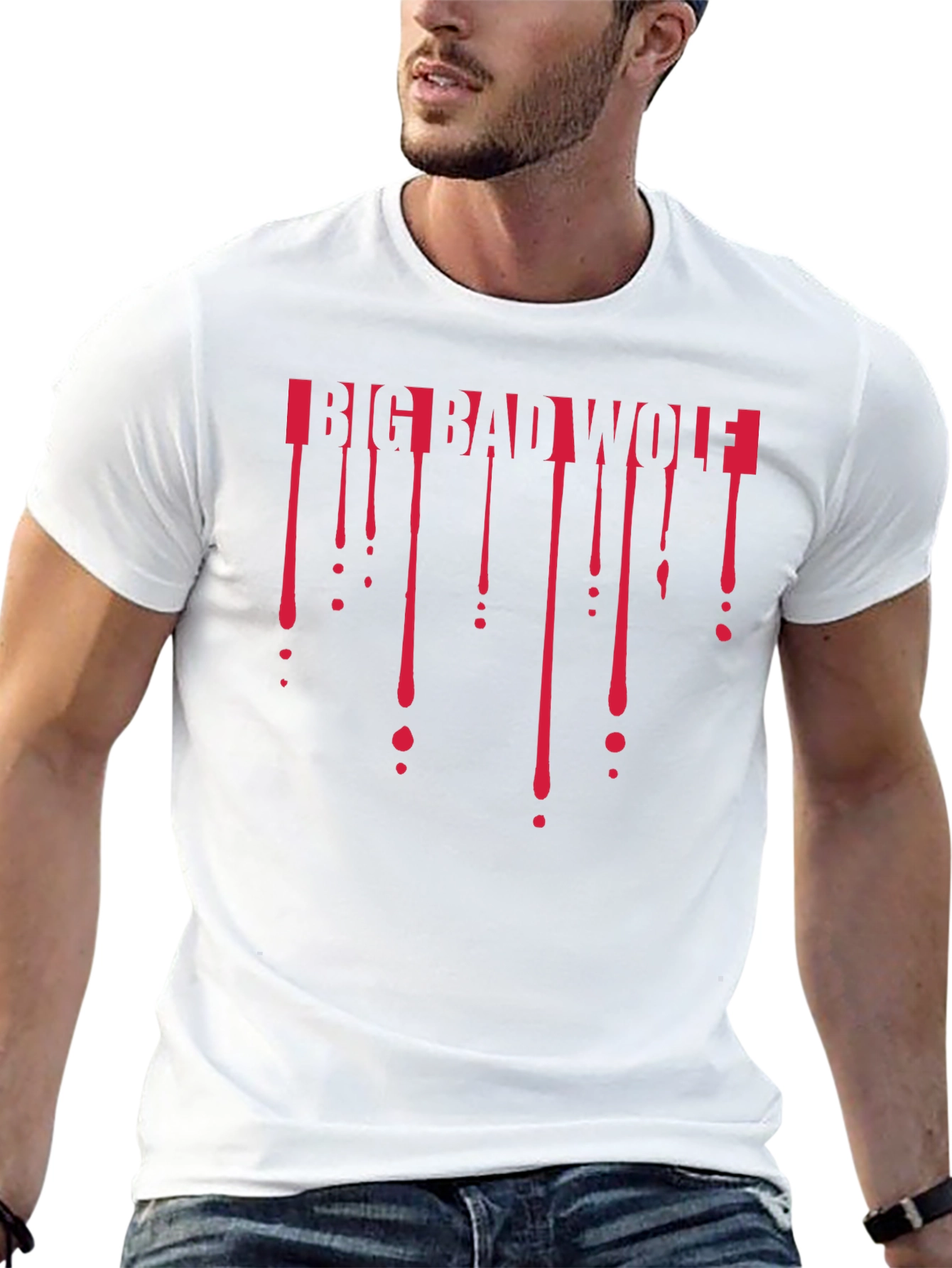 Big Bad Wolf Dripping T-Shirt - Black