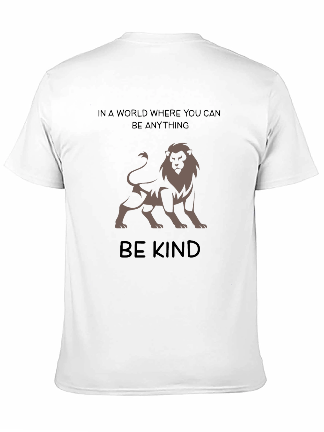 Be Kind Lion Graphic Tee - Unisex Black T-Shirt