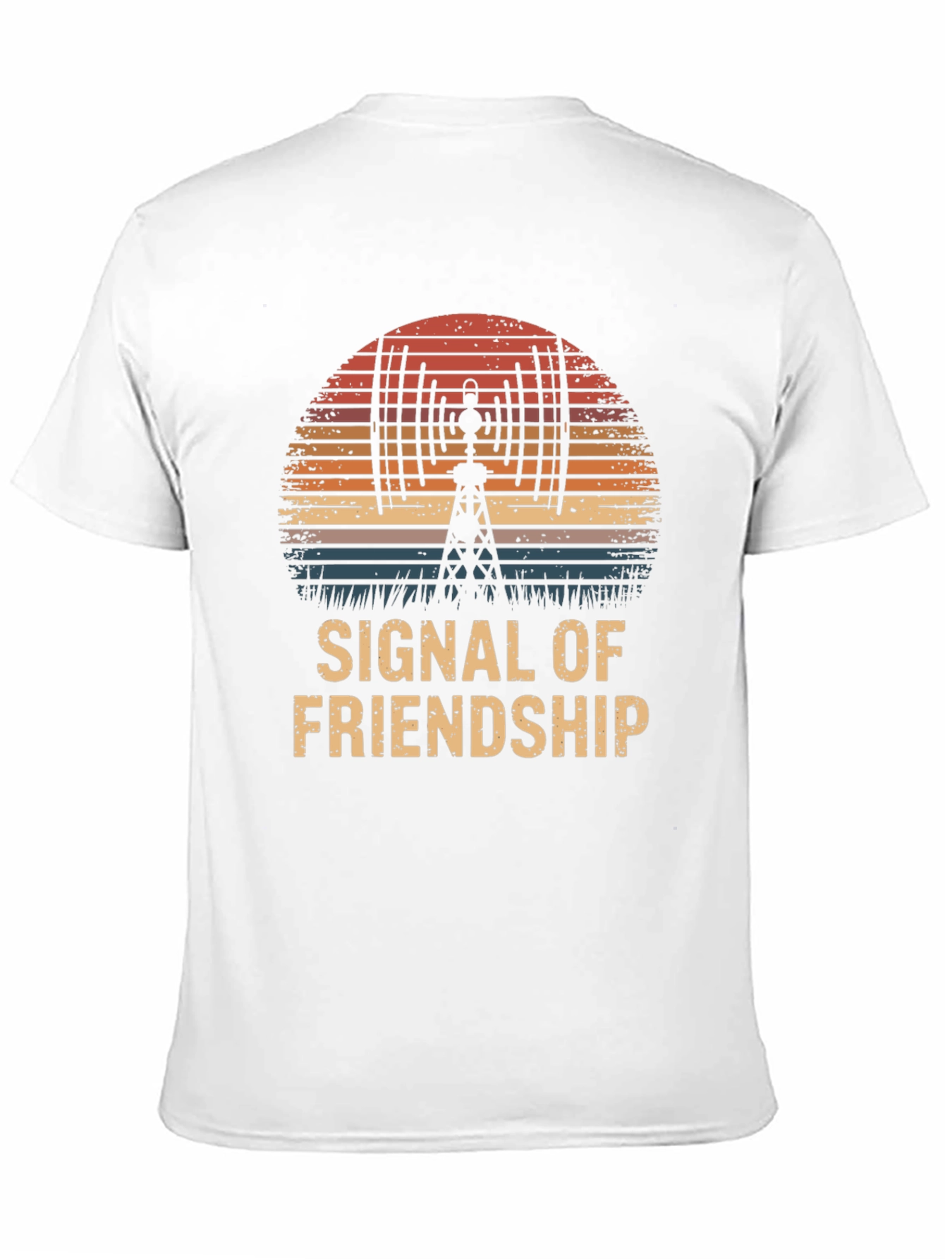 Signal of Friendship Graphic T-Shirt - Retro Sunset Design