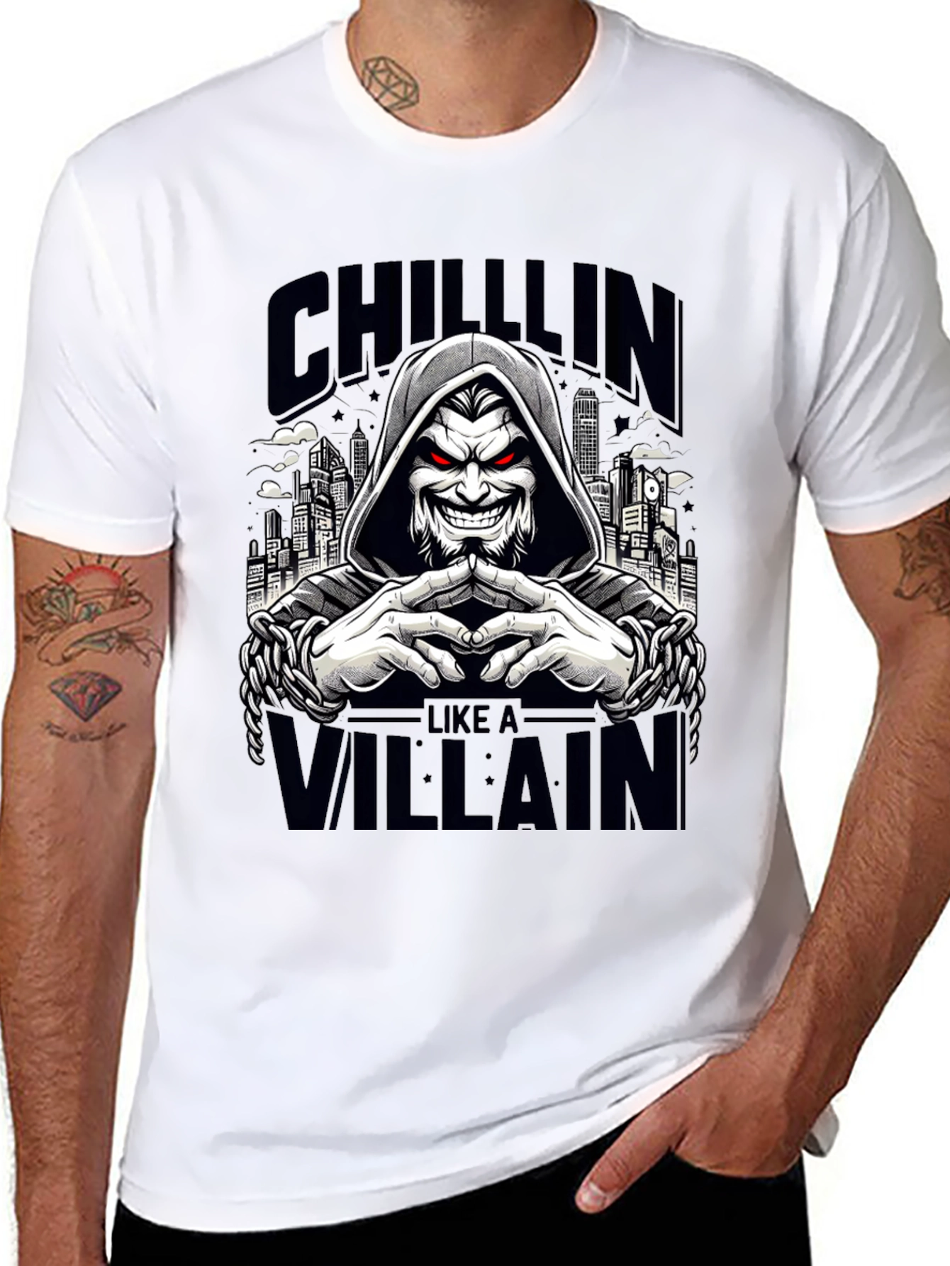 Chillin Like a Villain Graphic Tee - Black