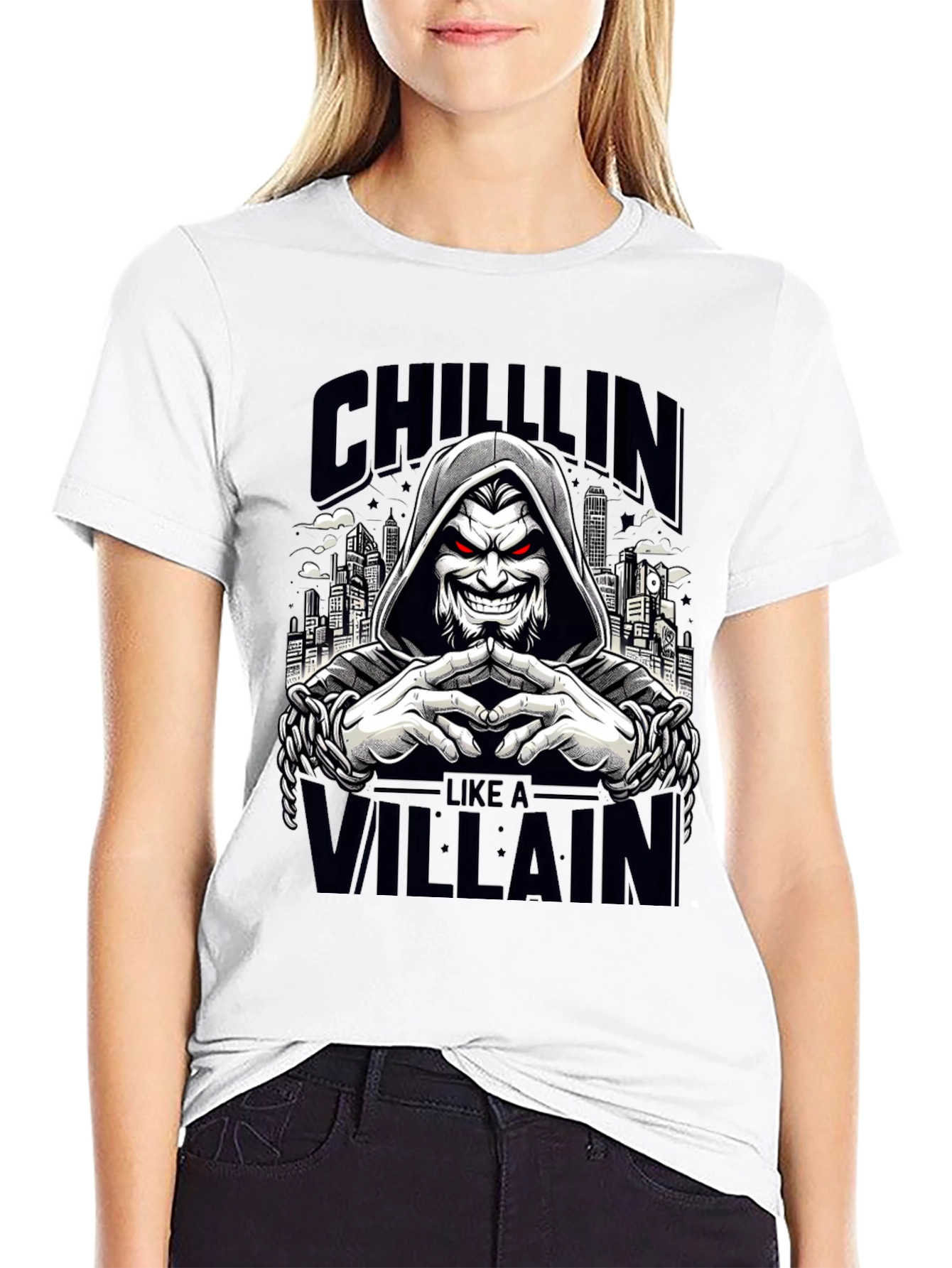Chillin Like a Villain Graphic Tee - Black