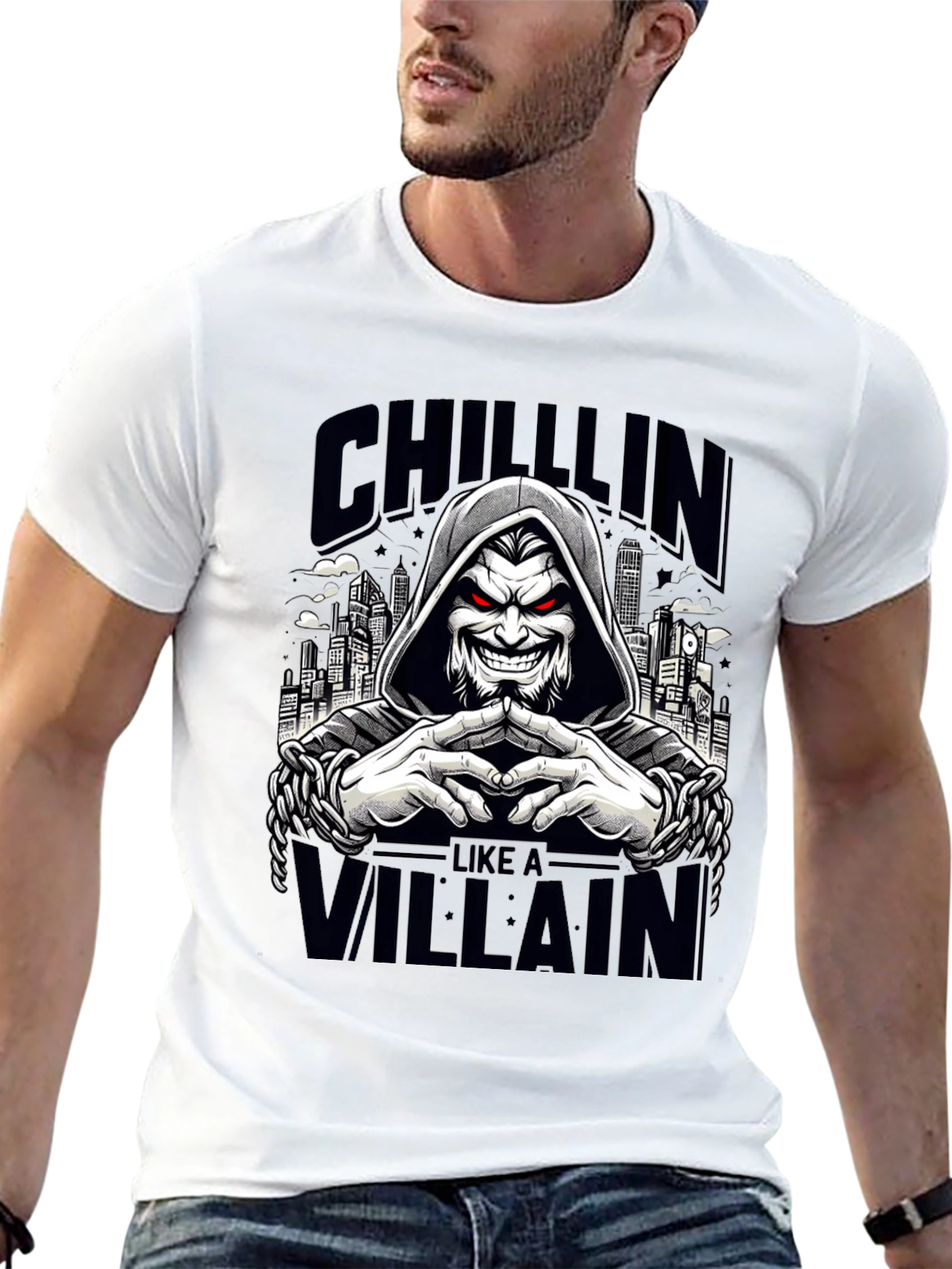 Chillin Like a Villain Graphic Tee - Black