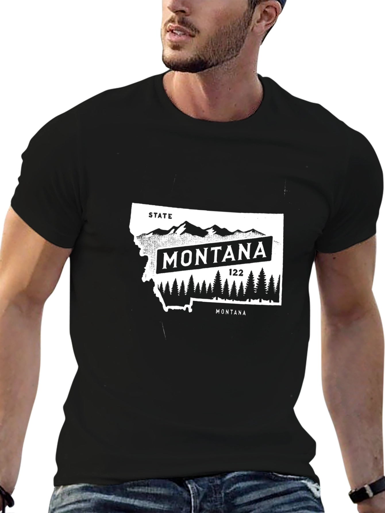 Montana State Graphic Tee - Black