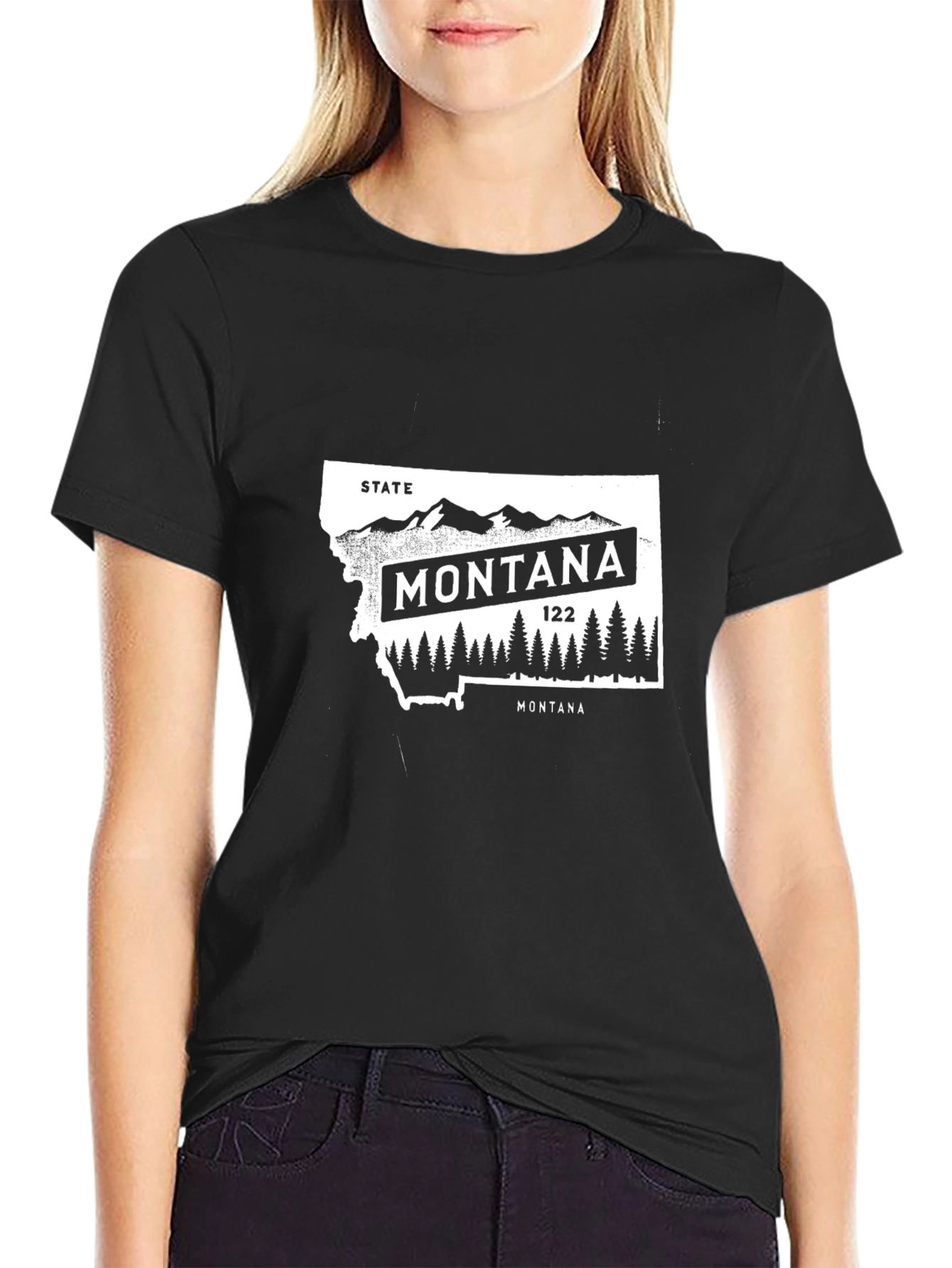 Montana State Graphic Tee - Black