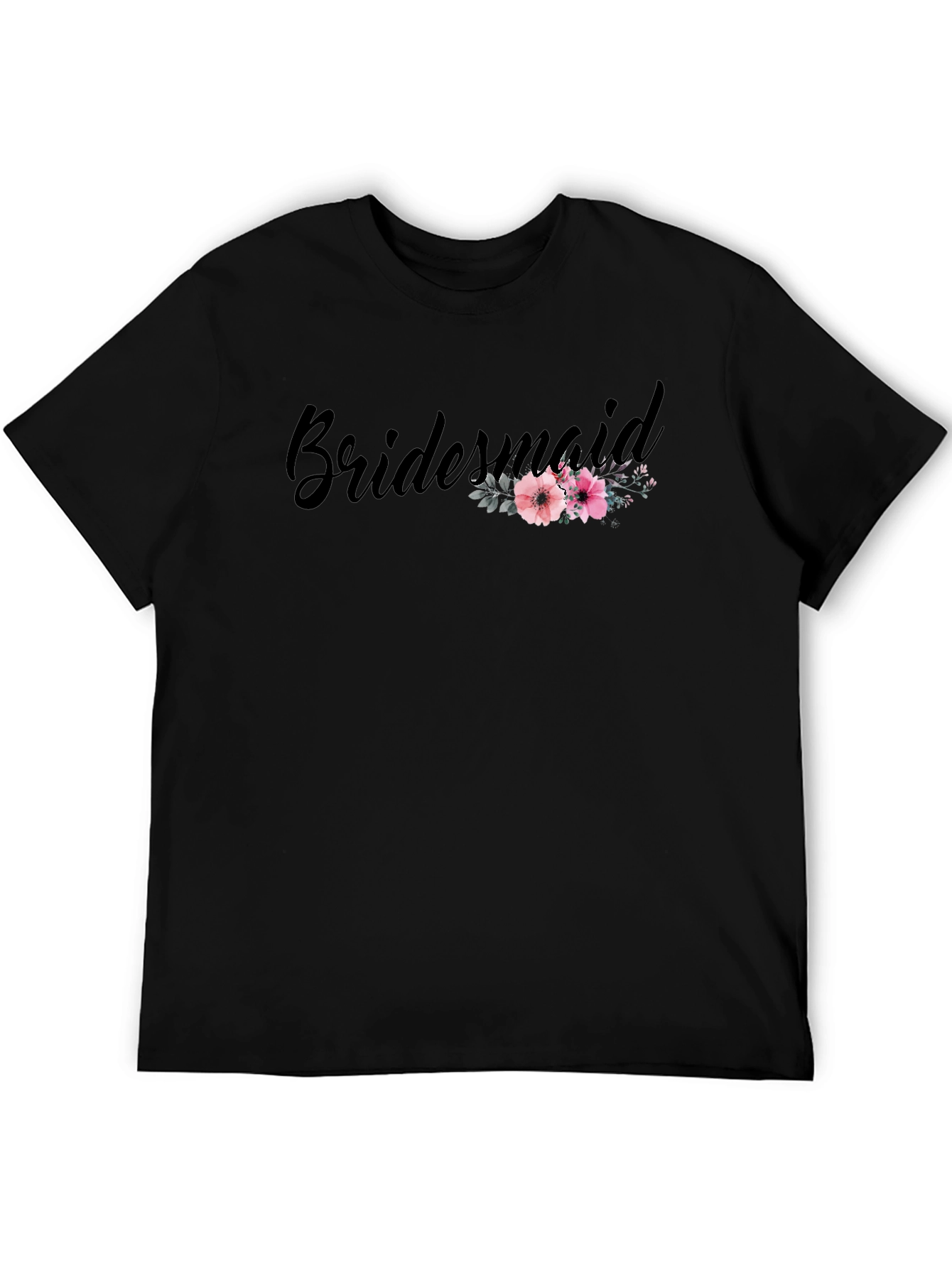 Bridesmaid Floral T-Shirt - Elegant Wedding Party Tee