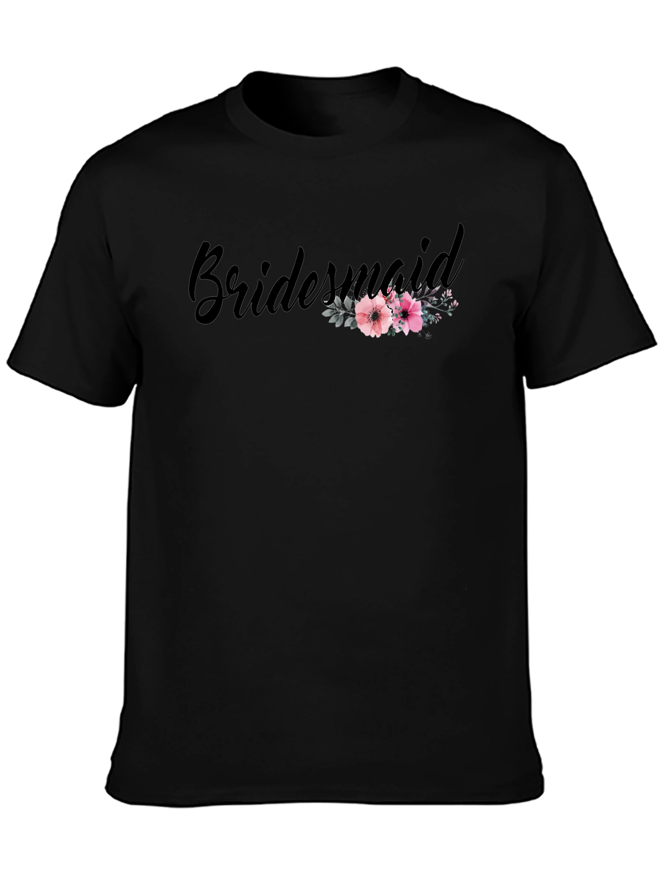 Bridesmaid Floral T-Shirt - Elegant Wedding Party Tee