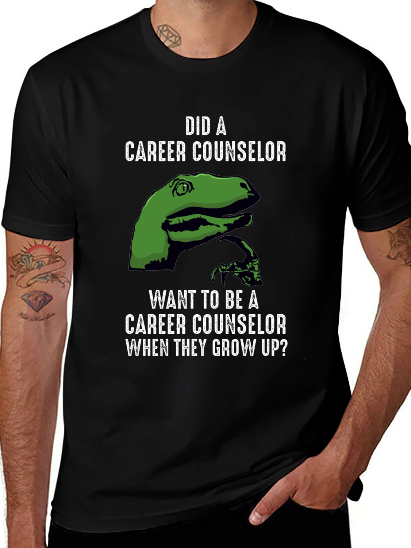 Career Counselor Dinosaur Graphic Tee