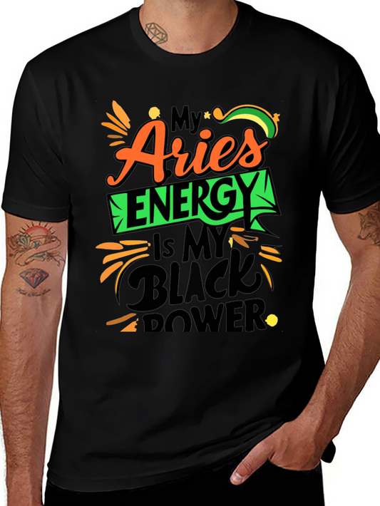 Aries Energy Black Power T-Shirt