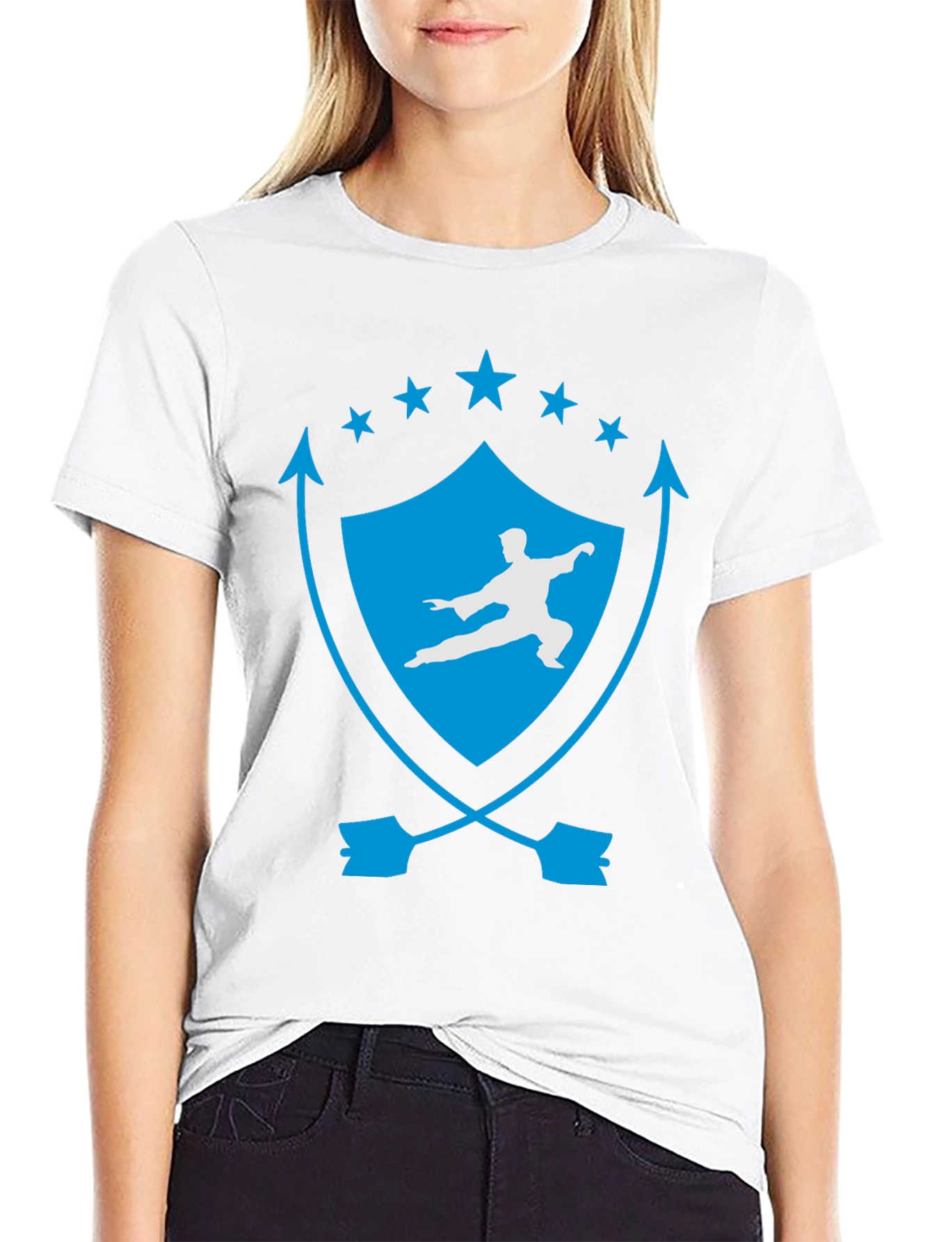 Martial Arts Black Tee - Kung Fu Shield Design