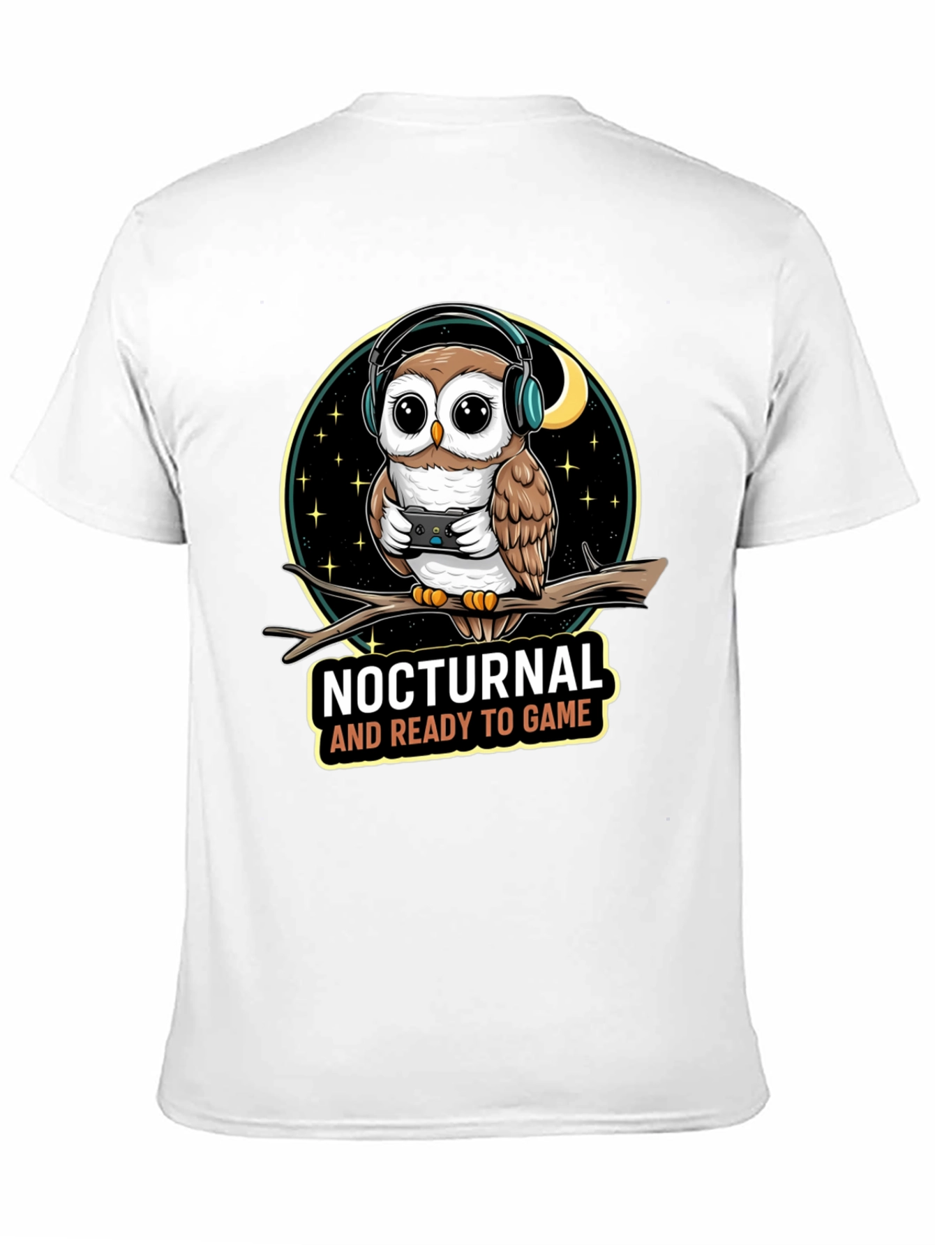 Gamer Owl T-Shirt - Nocturnal and Ready to Game