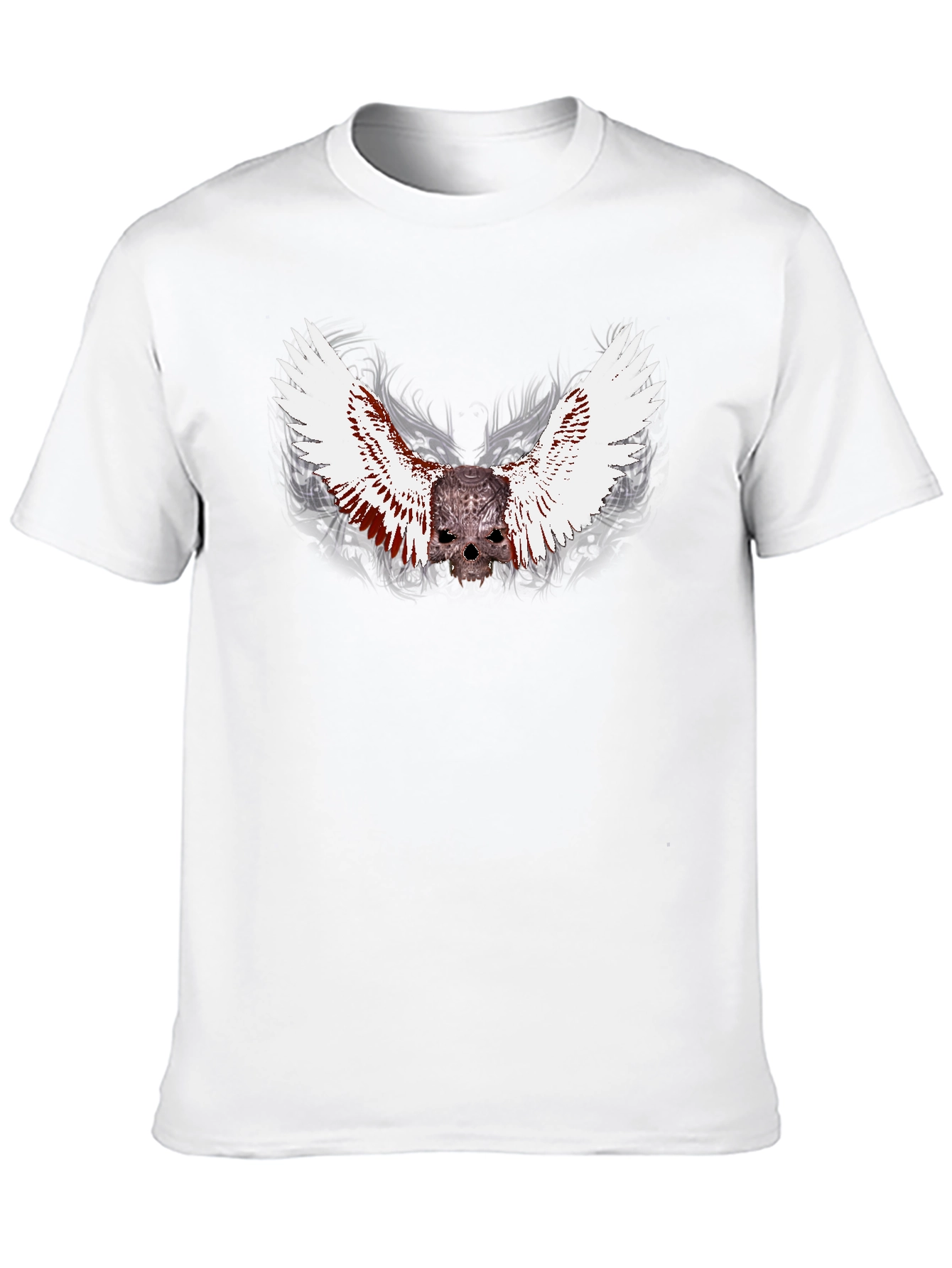 Winged Skull Graphic Black T-Shirt