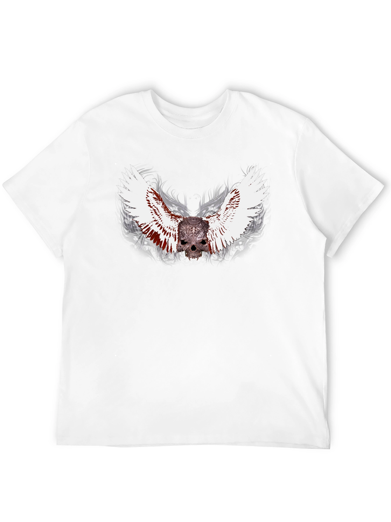 Winged Skull Graphic Black T-Shirt