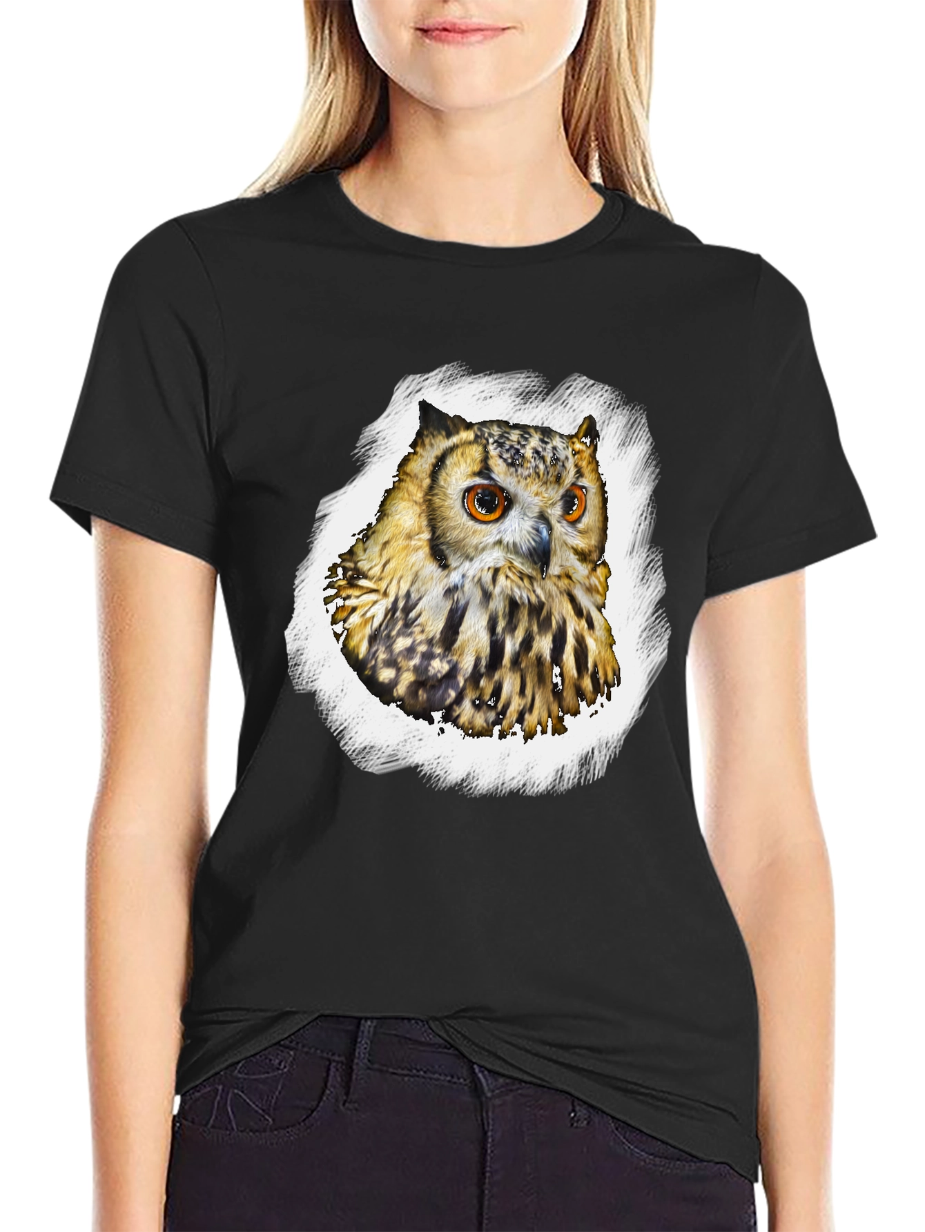 Owl Graphic T-Shirt - Mens Black Tee