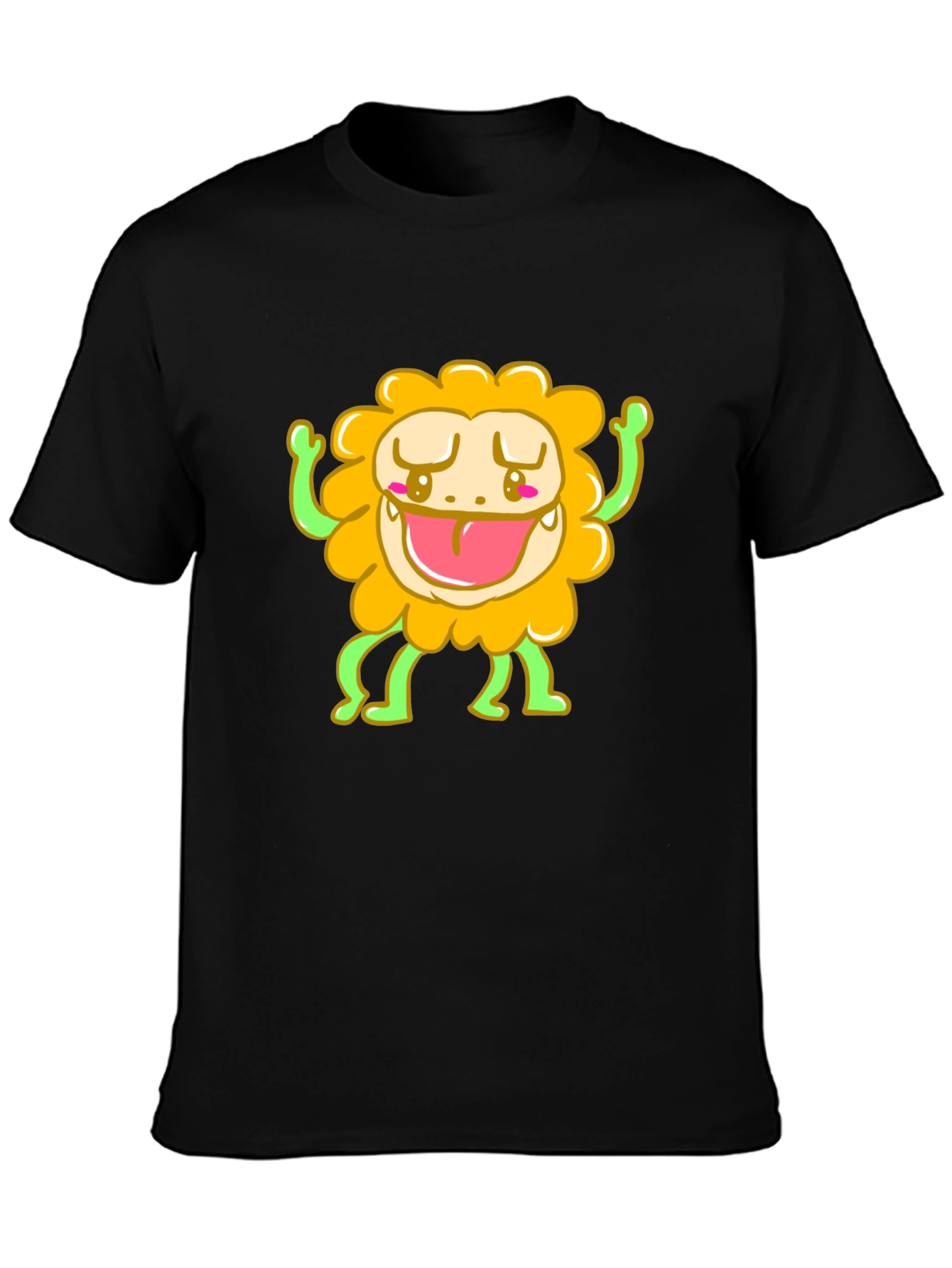 Funny Monster Graphic Tee - Black T-Shirt