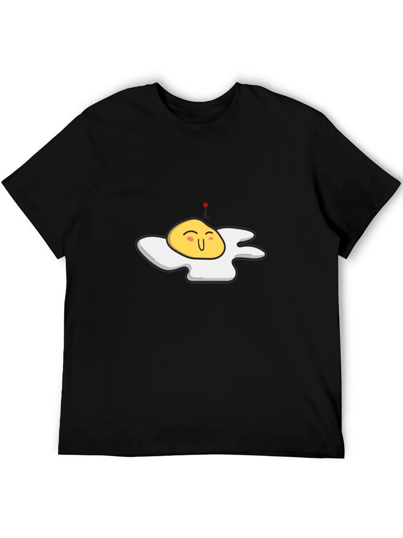 Sunny Side Up Egg Graphic Tee - Black T-Shirt