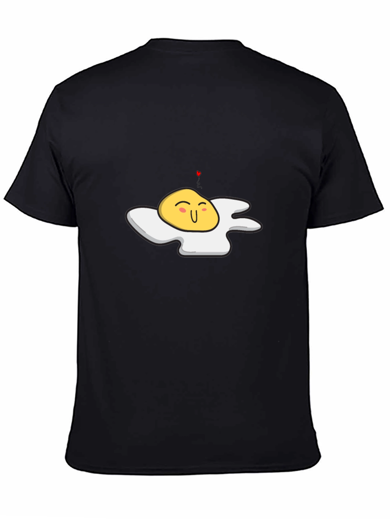 Sunny Side Up Egg Graphic Tee - Black T-Shirt