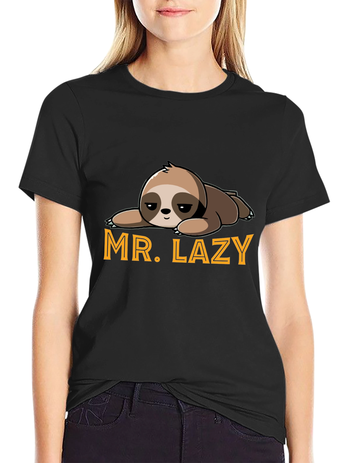 Mr. Lazy Sloth Graphic Tee - Relaxed Fit
