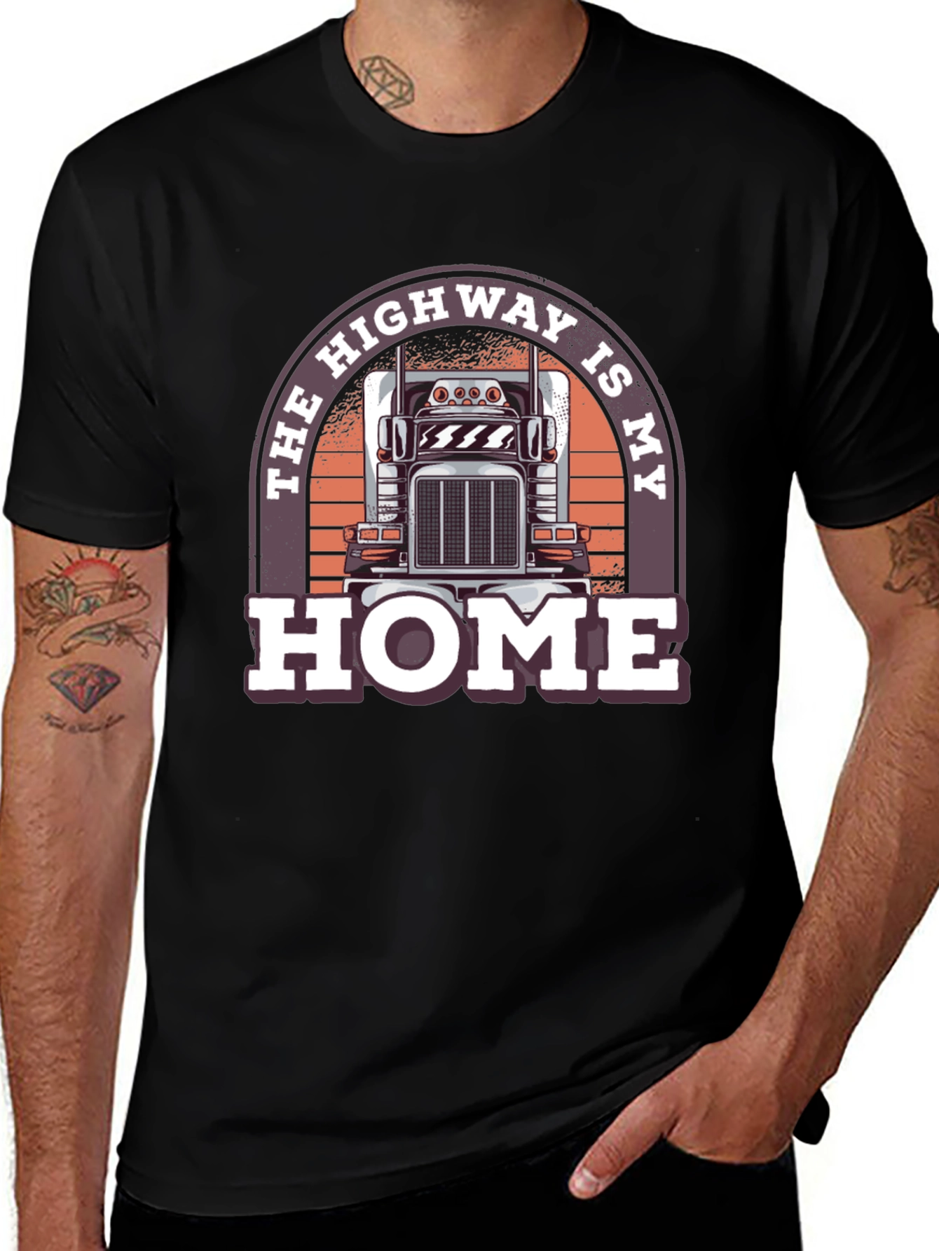 Highway Is My Home Trucker T-Shirt