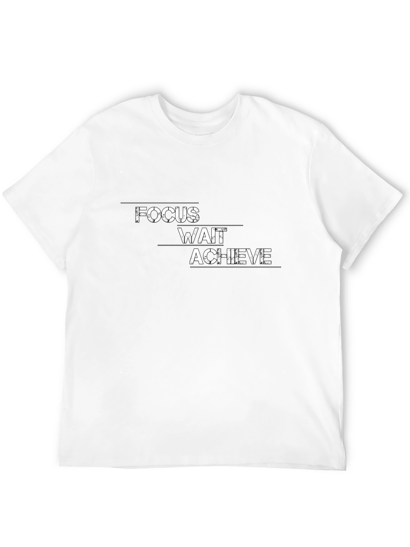Focus Wait Achieve Graphic Tee - Black
