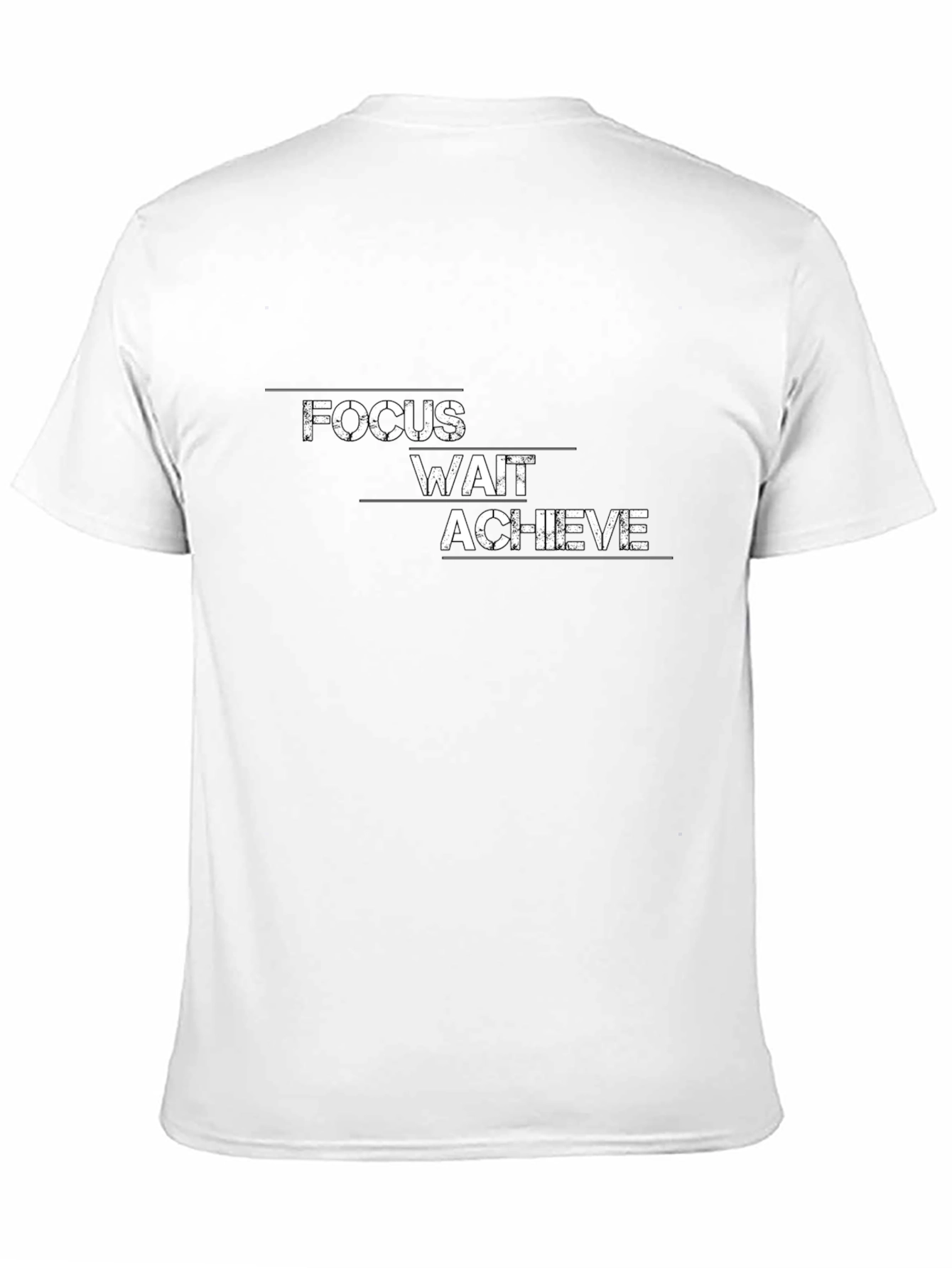 Focus Wait Achieve Graphic Tee - Black
