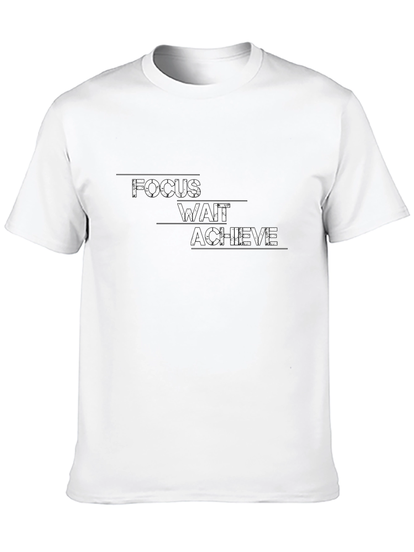 Focus Wait Achieve Graphic Tee - Black