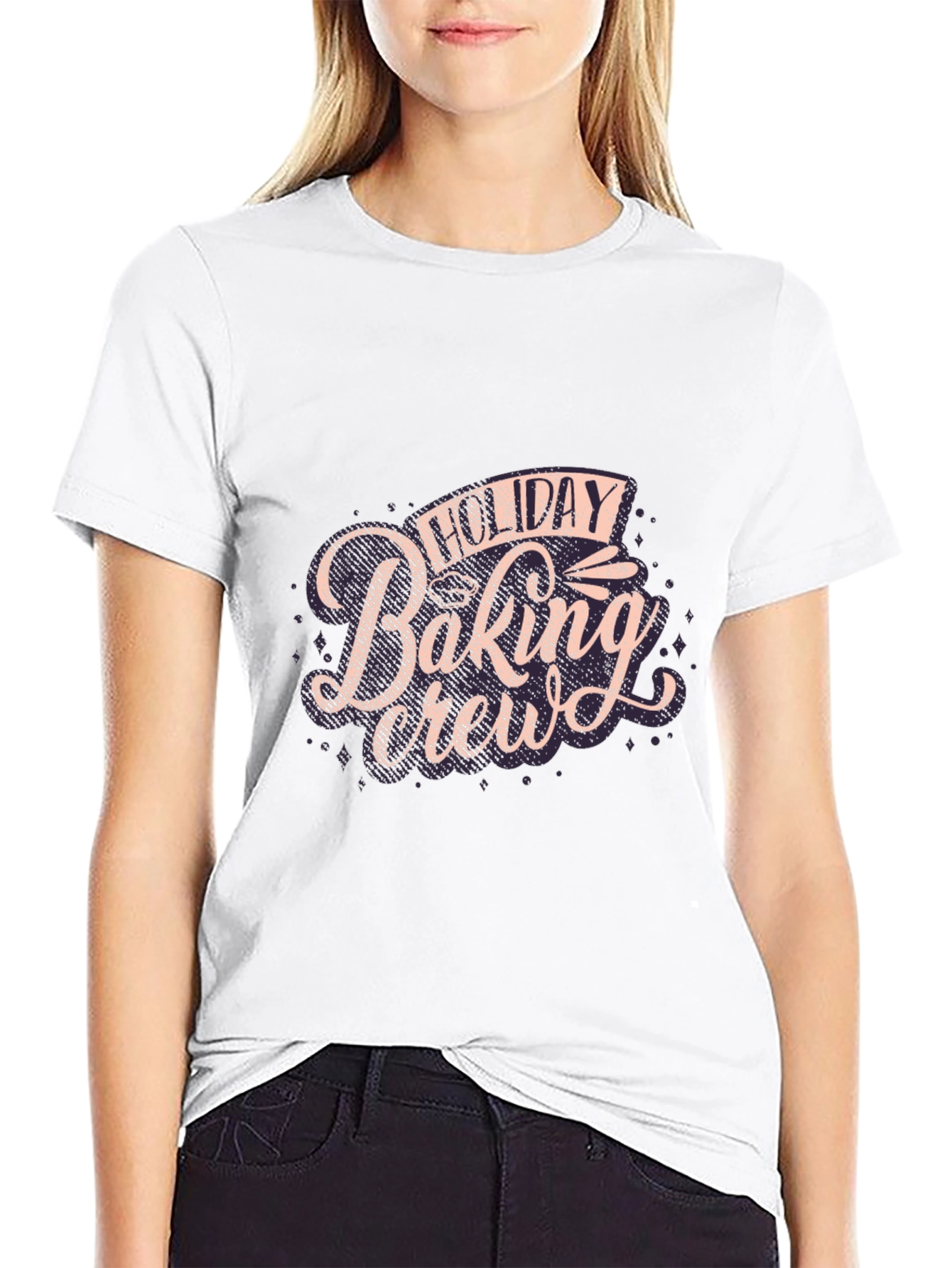 Holiday Baking Crew Graphic Tee - Black