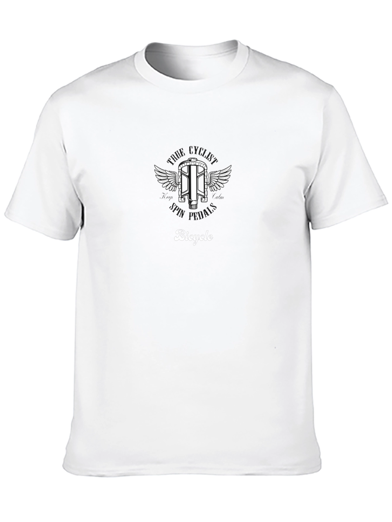 Bicycle Winged Design Graphic T-Shirt
