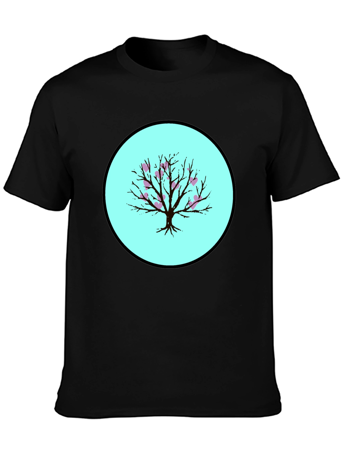 Heart Tree Black T-Shirt - Stylish Graphic Tee