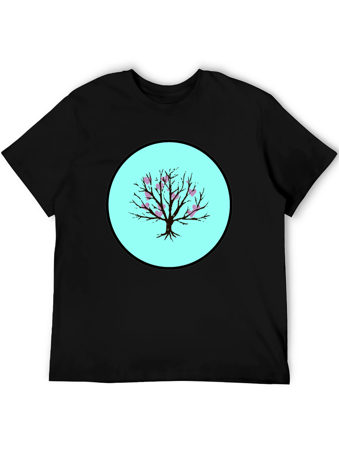 Heart Tree Black T-Shirt - Stylish Graphic Tee