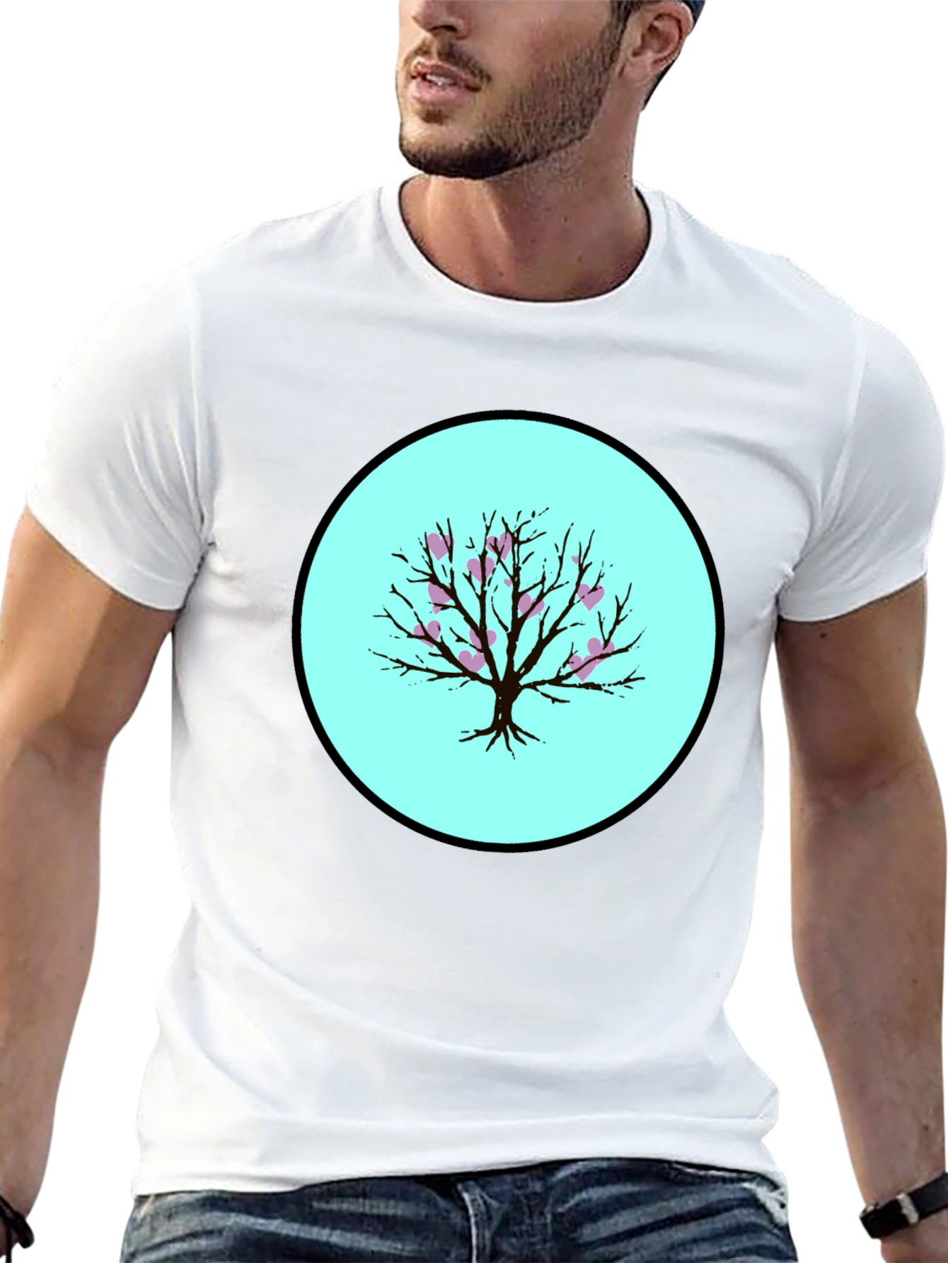 Heart Tree Black T-Shirt - Stylish Graphic Tee