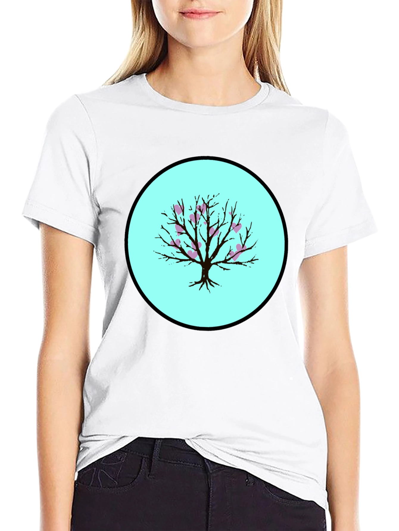 Heart Tree Black T-Shirt - Stylish Graphic Tee