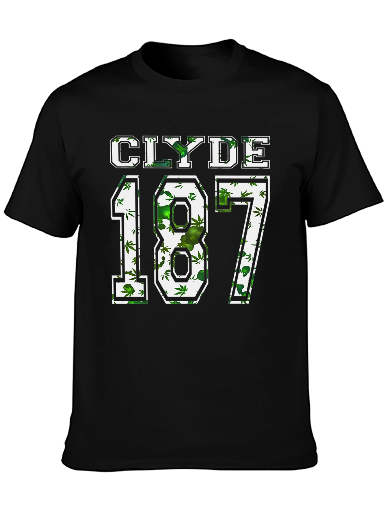 Clyde 187 Graphic T-Shirt Black Cotton Blend Tee
