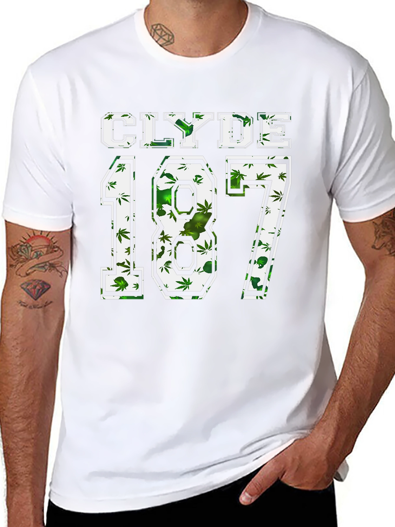 Clyde 187 Graphic T-Shirt Black Cotton Blend Tee