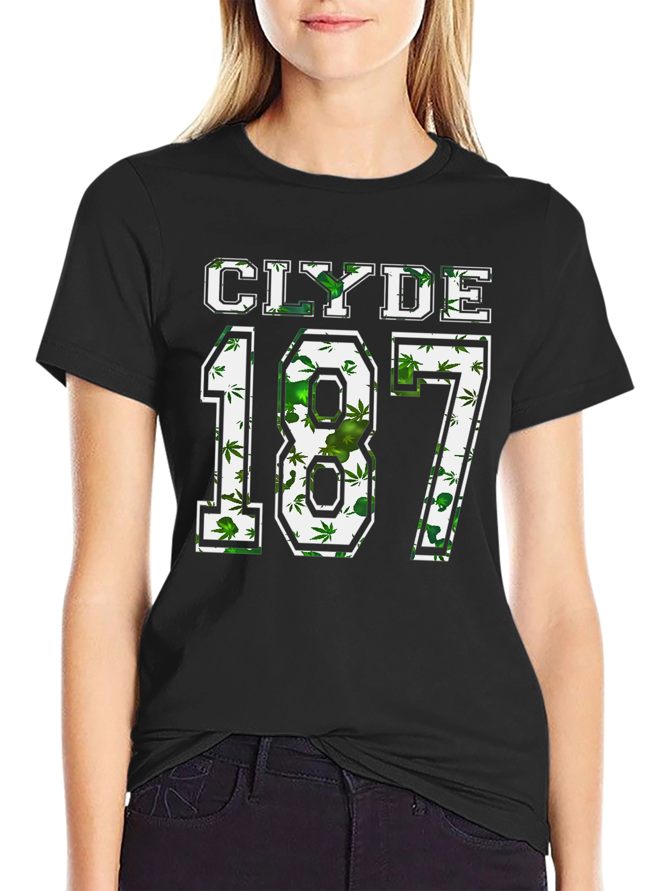 Clyde 187 Graphic T-Shirt Black Cotton Blend Tee