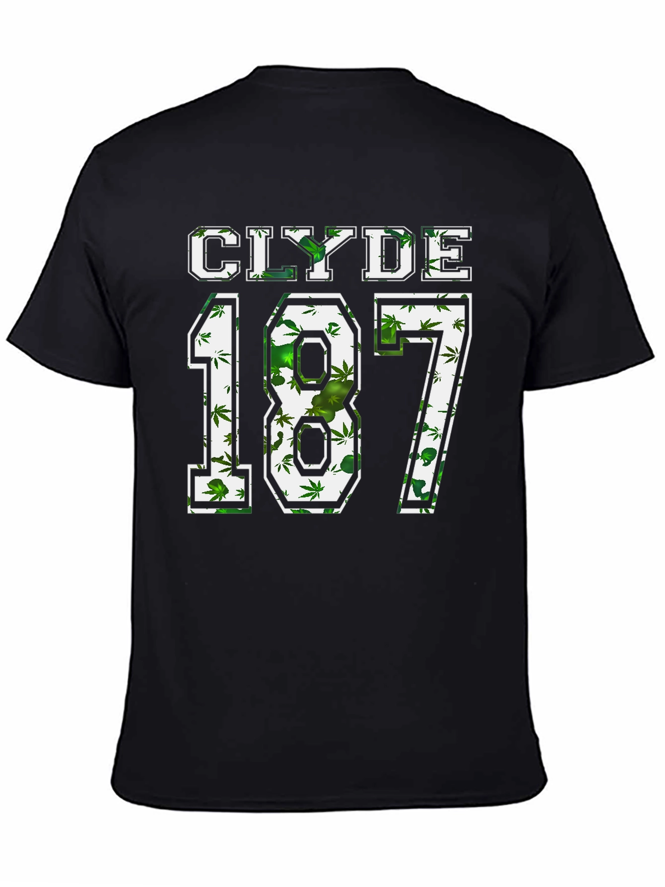 Clyde 187 Graphic T-Shirt Black Cotton Blend Tee