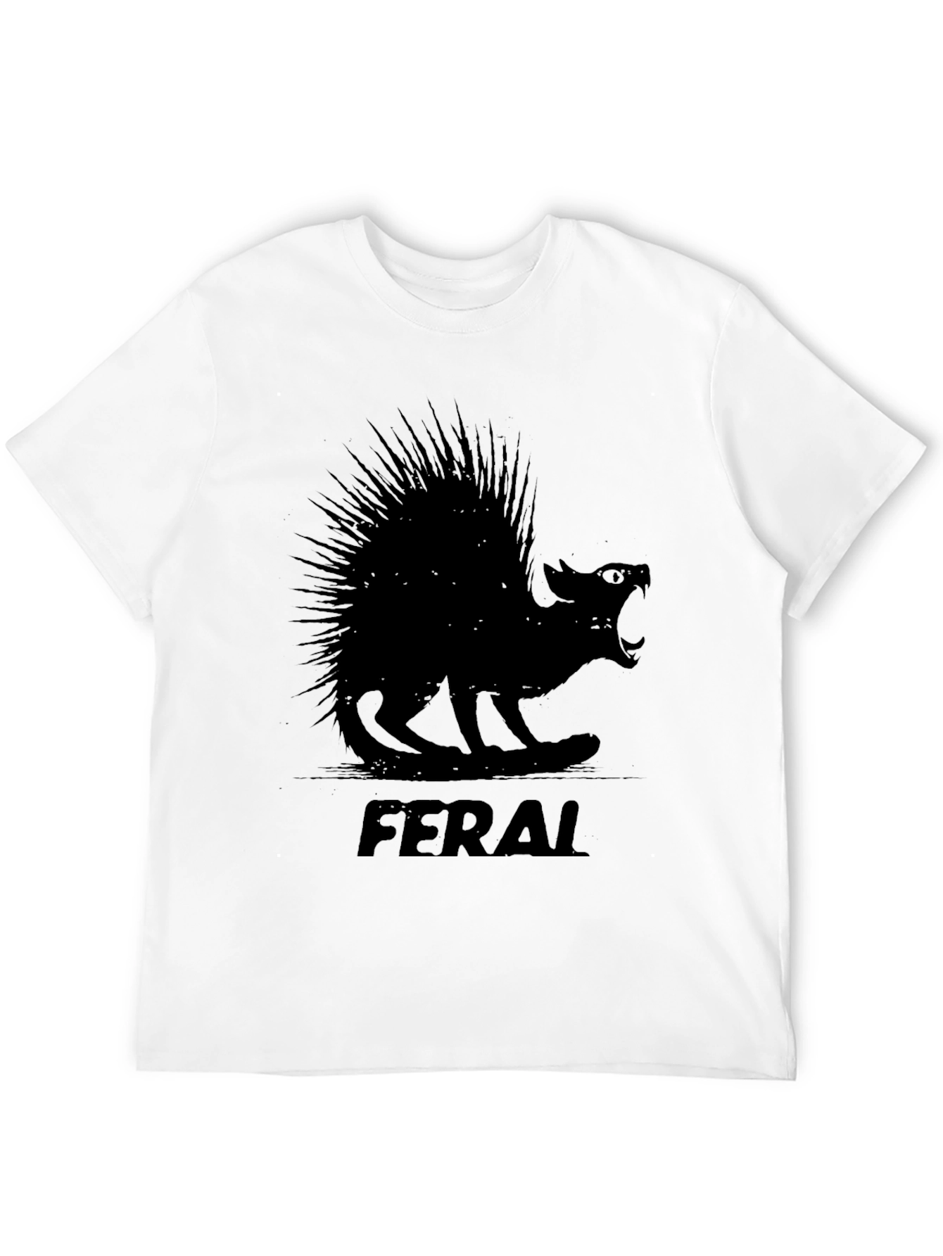 Feral Porcupine Graphic Tee - Black