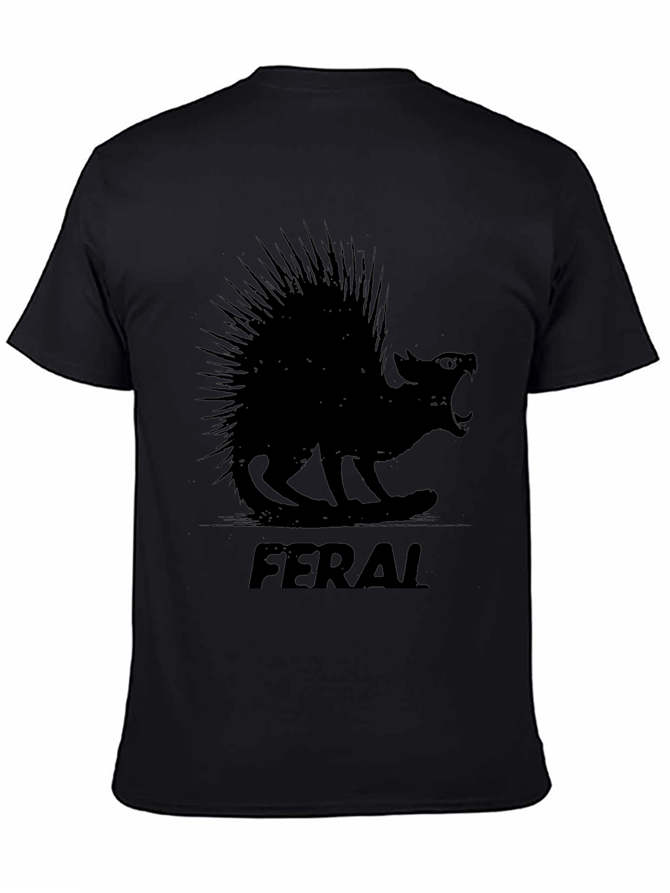 Feral Porcupine Graphic Tee - Black