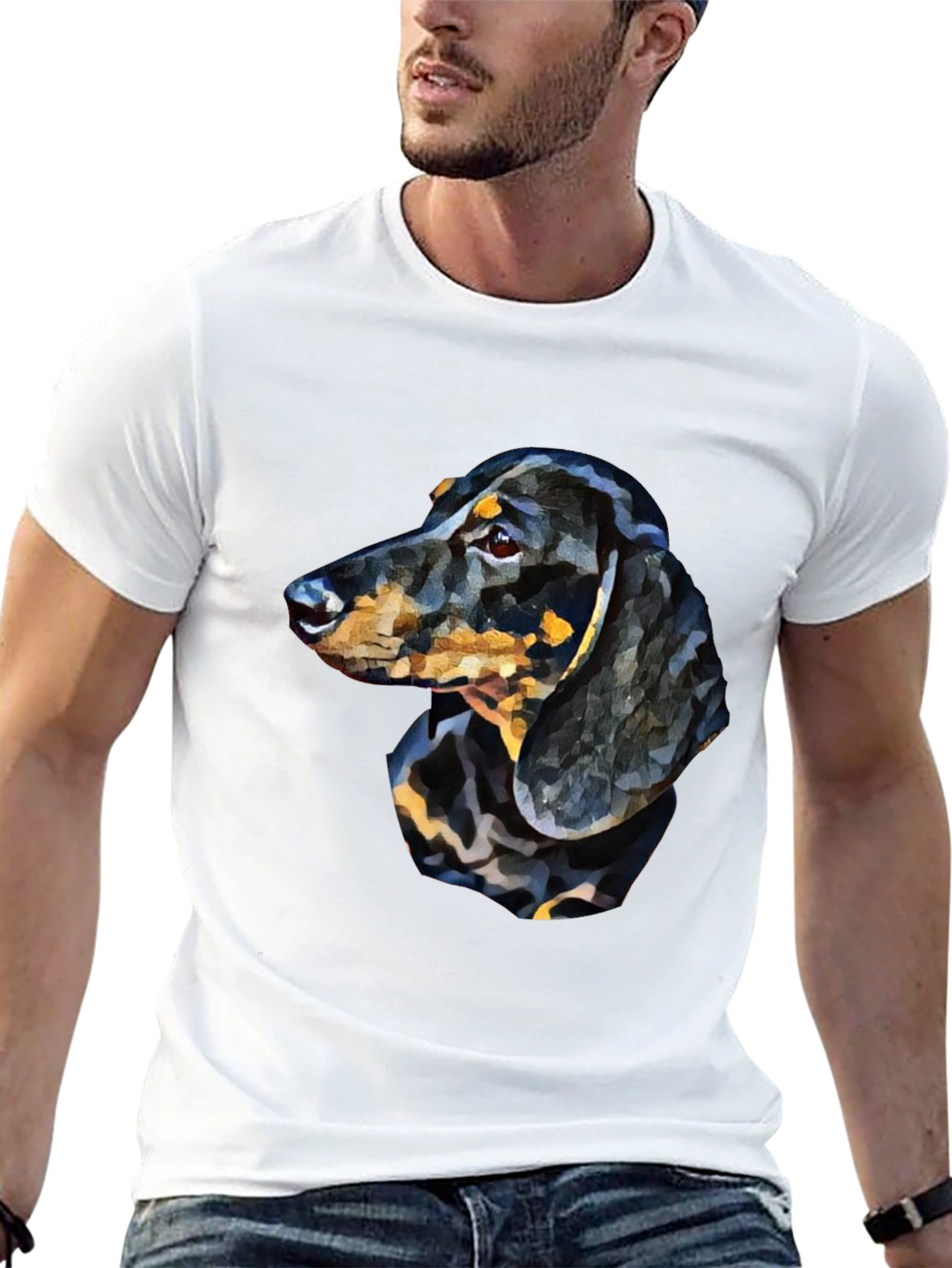 Dachshund Dog Graphic T-Shirt - Black