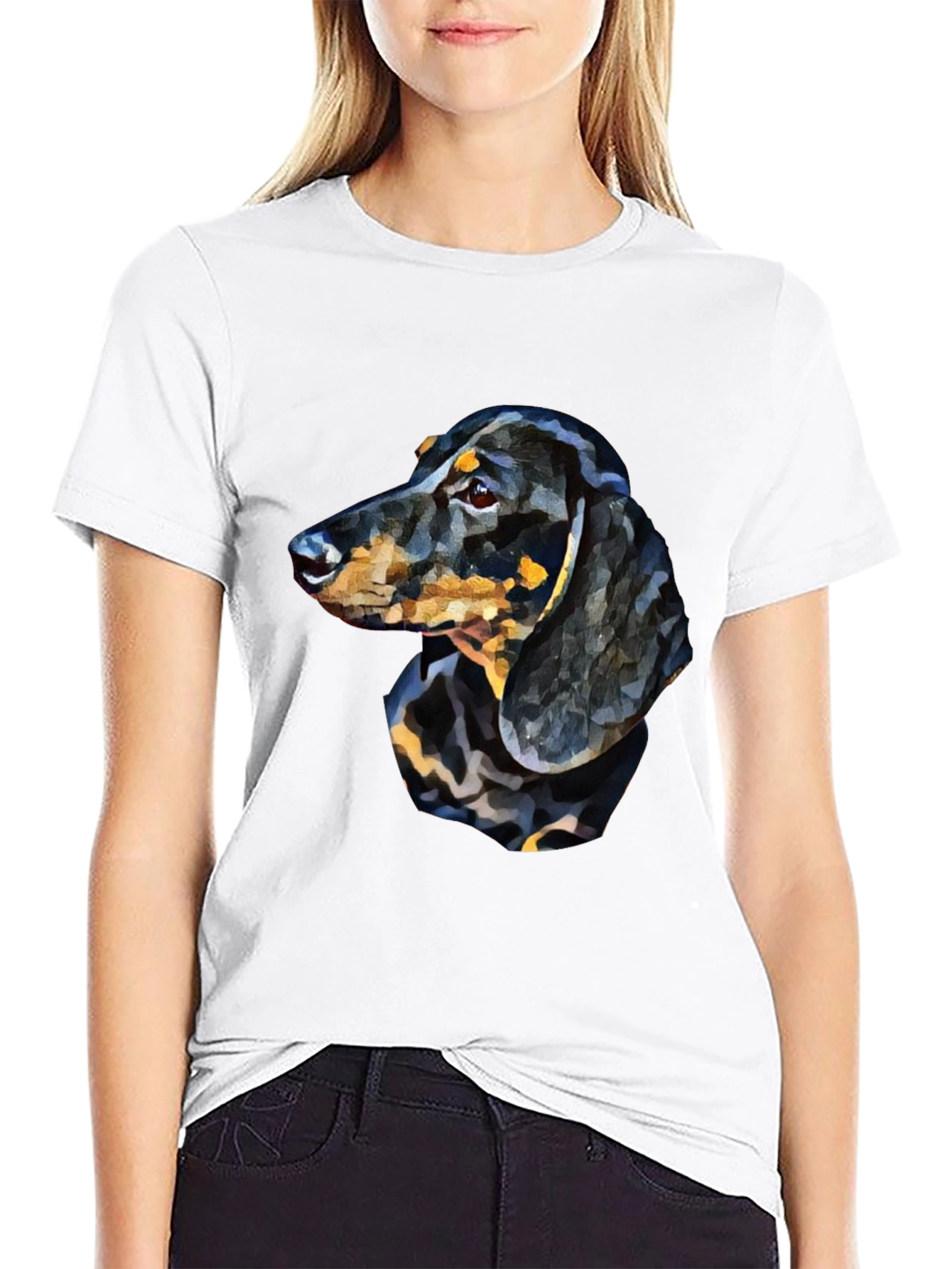 Dachshund Dog Graphic T-Shirt - Black