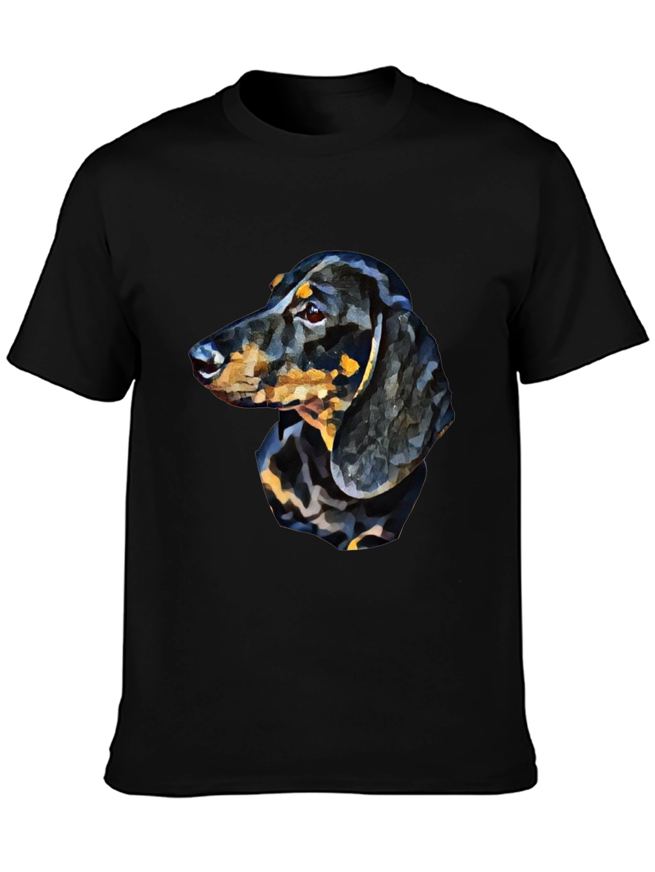 Dachshund Dog Graphic T-Shirt - Black
