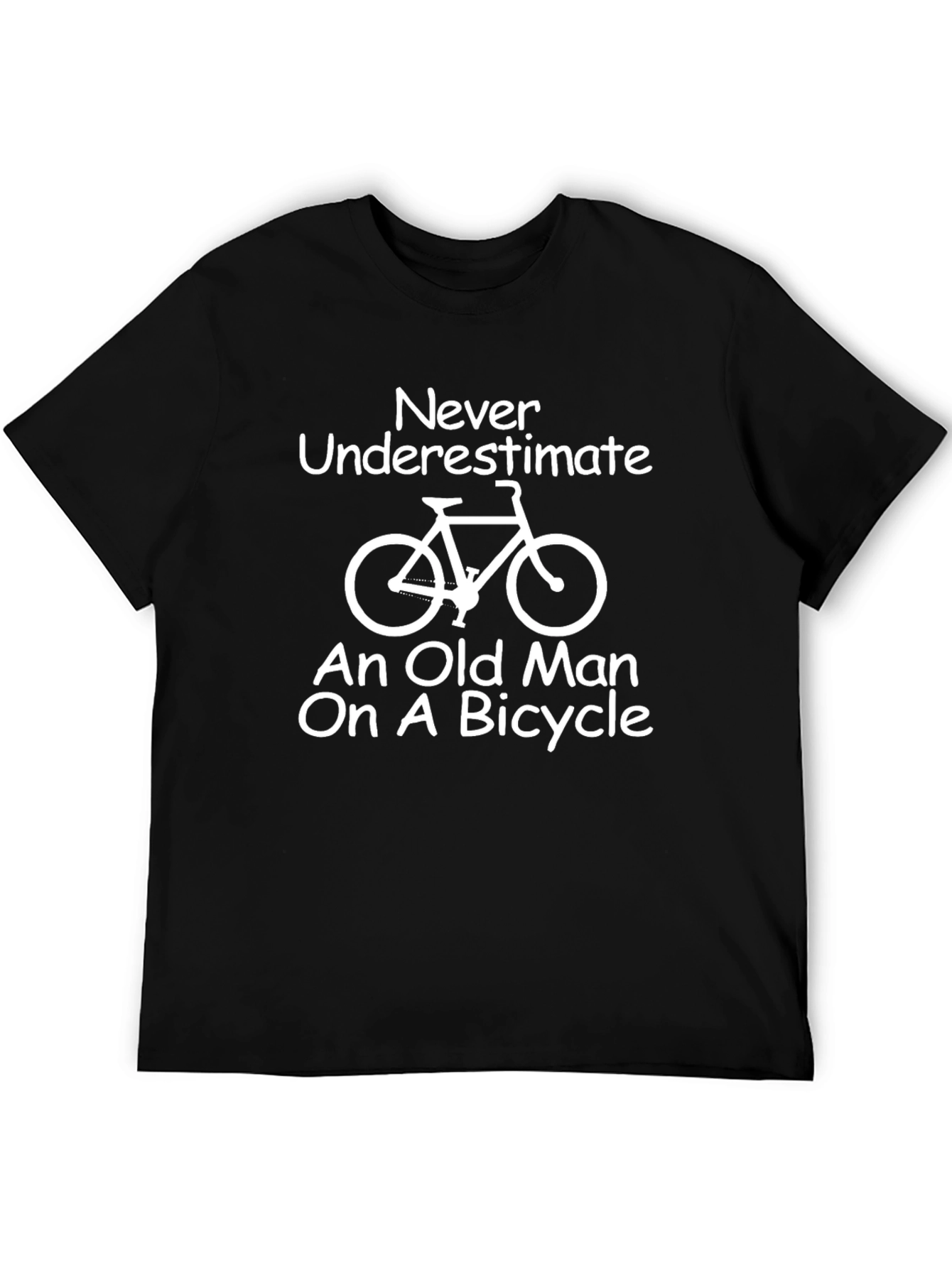 Never Underestimate Old Man On Bicycle T-Shirt