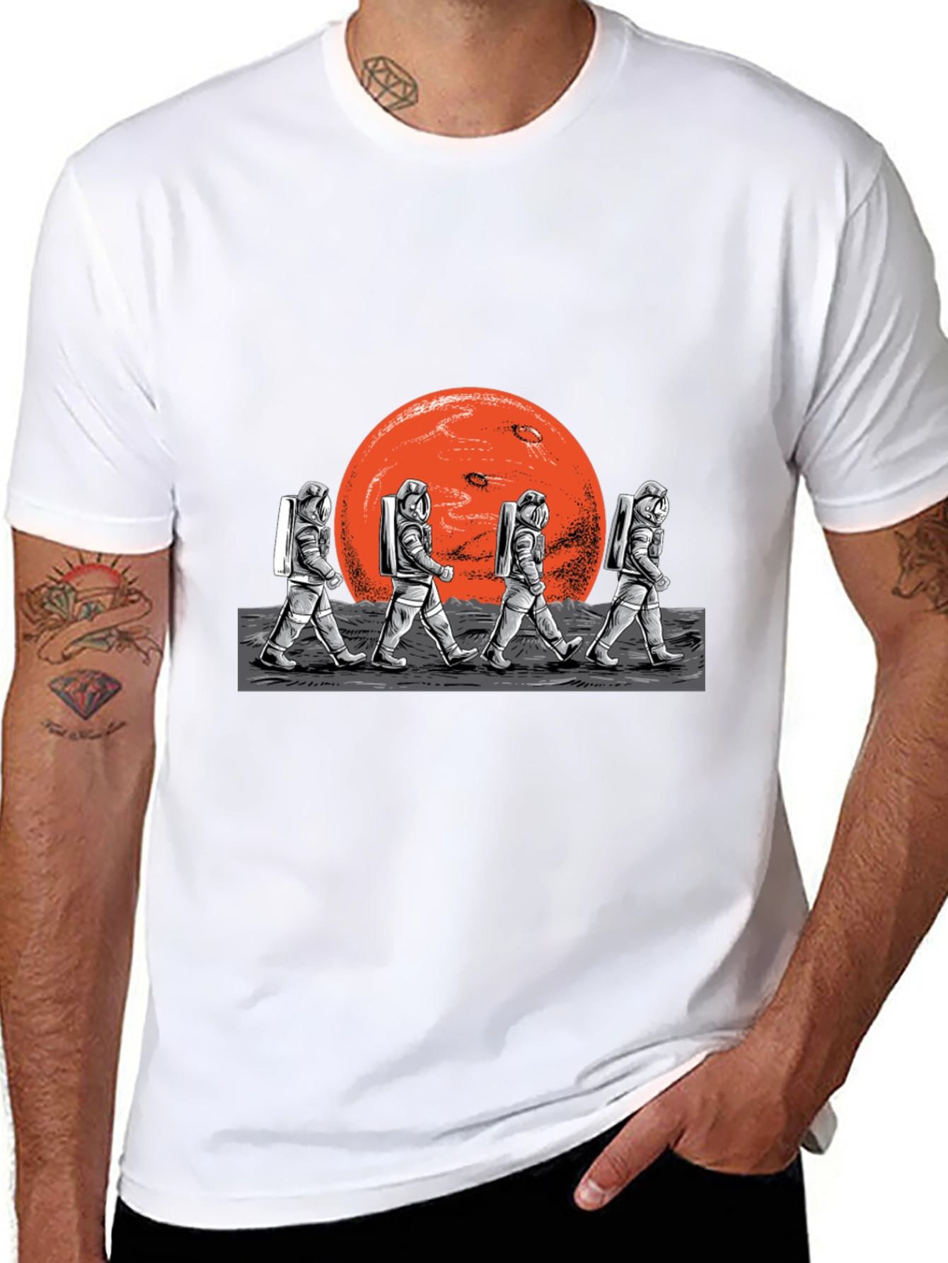 Astronauts on Mars Graphic T-Shirt