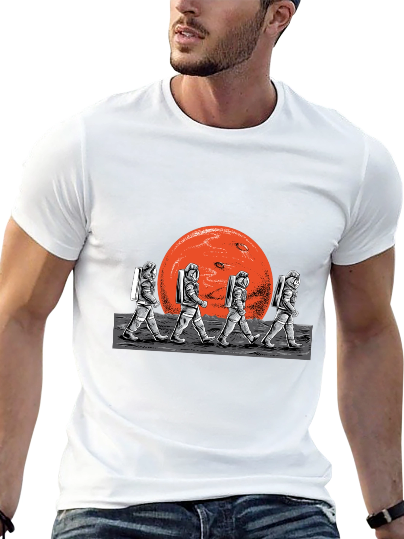 Astronauts on Mars Graphic T-Shirt
